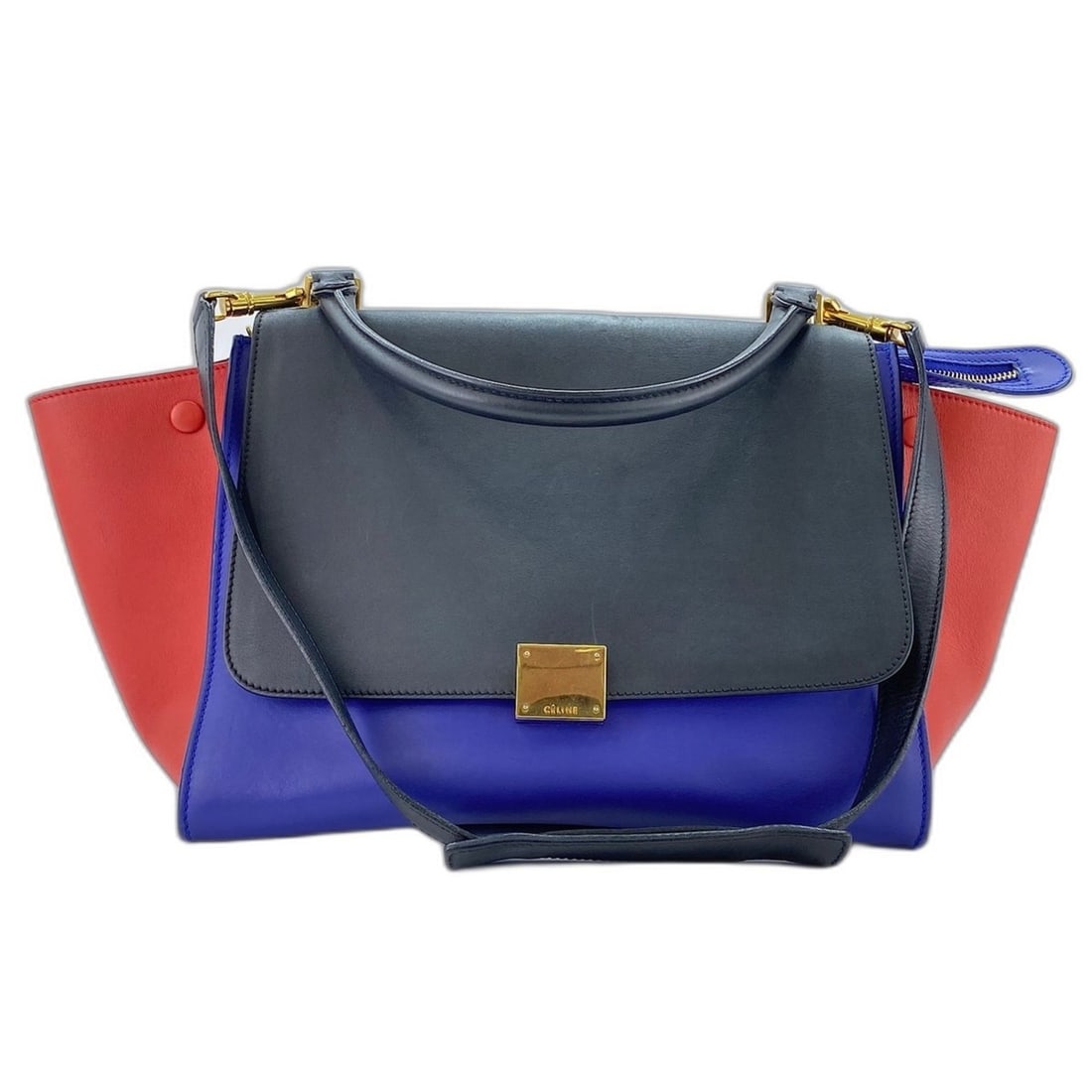 Celine Trapeze Handbag, Multicolor: --- Catalog ---Category: SizeSize (HxWxD): 21cm x 30cm x 18cm / 8.26'' x 11.81'' x 7.08''Category: DesignType: HandbagColor: Multi-colorGender: WomenCategory: GeneralBrand: Celine--- Item List ---Sect