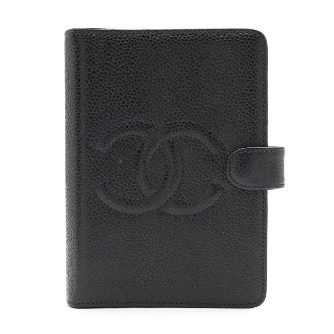 CHANEL Coco Mark Agenda Notebook Cover, 6-ring binder, Caviar Leather, Black, A26727: --- Catalog ---Category: DesignColor: BlackGender: Women,MenMaterial: Grained Calfskin Ring Mechanism Type: 6 holesCategory: GeneralMPN: A26727Brand: ChanelCountry of Origin: FranceCategory: Physical 