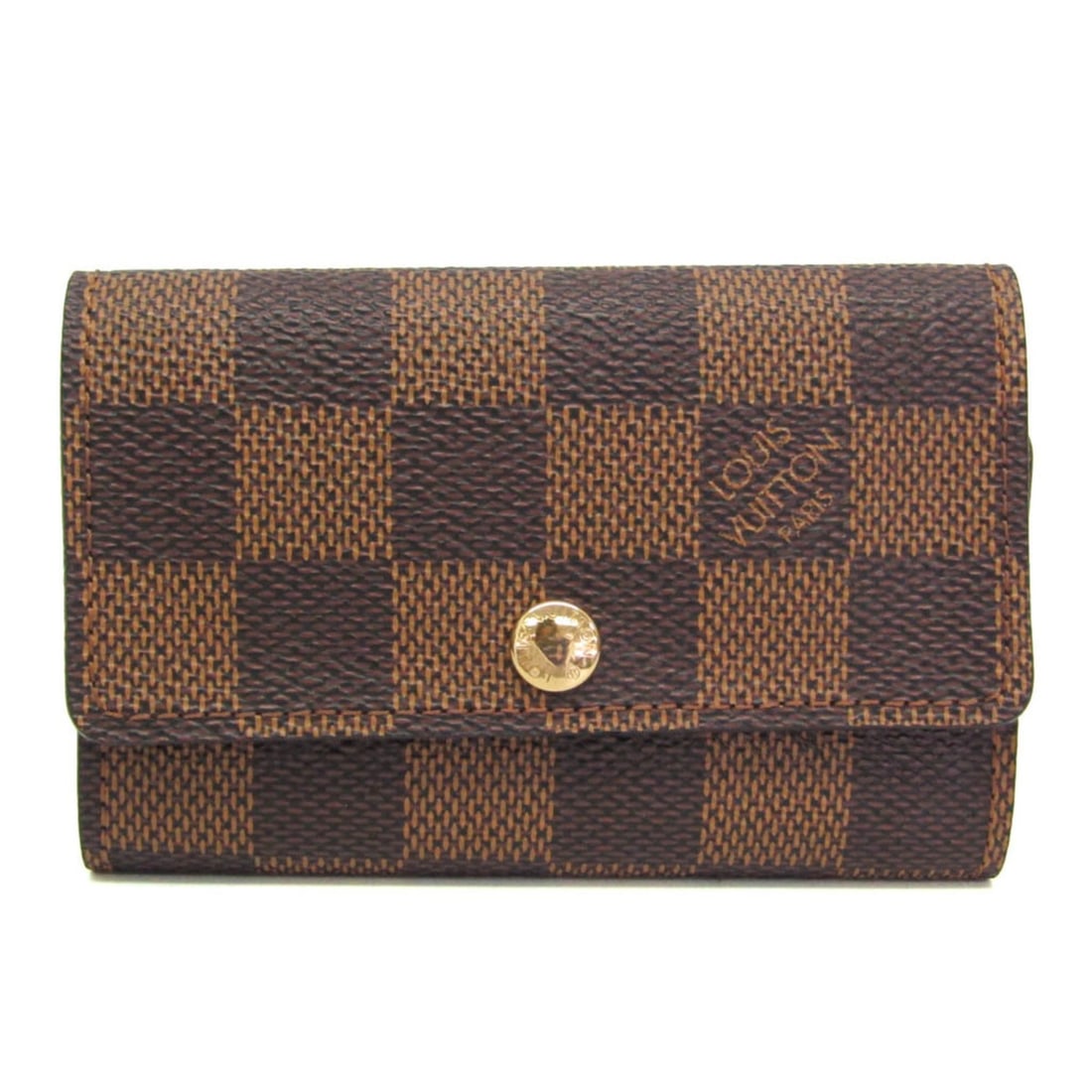 Louis Vuitton Damier 6 Key Holder N62630 Men,Women Damier Canvas Key Case Ebene: --- Catalog ---Category: DesignType: KeycaseColor: EbeneGender: Men,WomenClosure: Snap (hook)Material: Damier Canvas Number of Key Hooks: 6Category: GeneralLine: DamierBrand: Louis VuittonModel: 6 Key