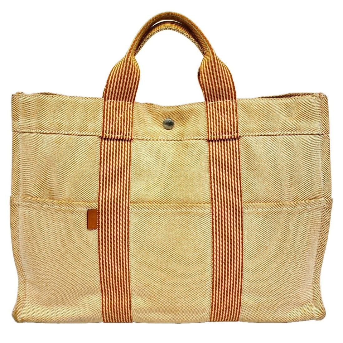 Hermes New Fourre-Tout MM Canvas Tote Bag, Orange, Men's/Women's, P3423216: --- Catalog ---Category: SizeSize (HxWxD): 32cm x 43cm x 10cm / 12.59'' x 16.92'' x 3.93''Category: DesignType: Tote bagColor: OrangeGender: Men,WomenMaterial: Canvas Hardware Color: SilverCategory: G