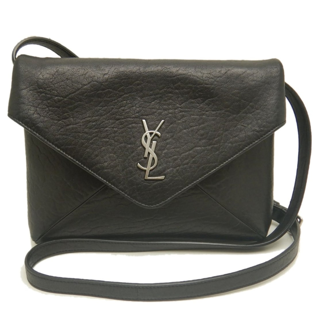 YVES SAINT LAURENT Cassandra Envelope Messenger 801490-0725 Shoulder Bag Lambskin Noir Women's: --- Catalog ---Category: SizeSize (HxWxD): 17cm x 22cm x 4cm / 6.69'' x 8.66'' x 1.57''Category: DesignType: Shoulder bagColor: BlackGender: WomenMaterial: Leather Leather/Fur Type: LambskinCategory: 