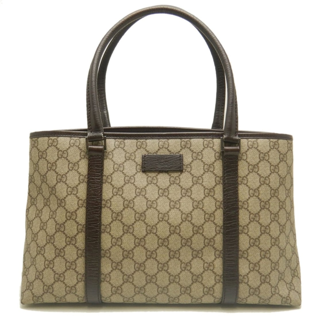 GUCCI 114595 Tote Bag GG Supreme Canvas x Leather Beige Women's 254153: --- Catalog ---Category: SizeSize (HxWxD): 24cm x 37cm x 14cm / 9.44'' x 14.56'' x 5.51''Category: DesignType: Tote bagColor: BeigeGender: WomenMaterial: GG Supreme , Leather Category: GeneralMPN: 114