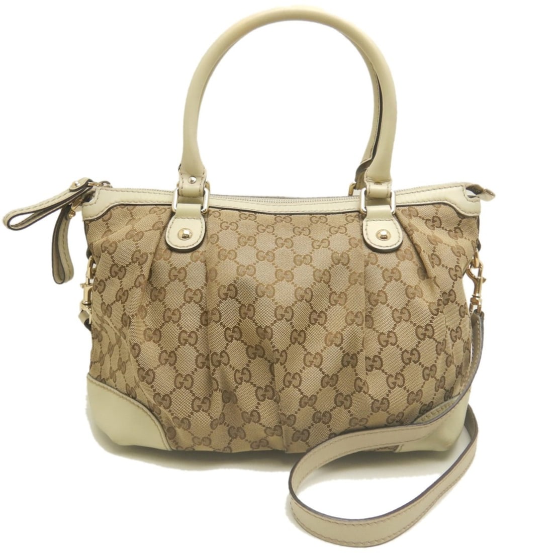 GUCCI Sukey 247902 Handbag GG Canvas x Leather Beige Women's 254187: --- Catalog ---Category: SizeSize (HxWxD): 23cm x 36cm x 14cm / 9.05'' x 14.17'' x 5.51''Category: DesignType: HandbagColor: BeigeGender: WomenMaterial: GG canvas , Leather Category: GeneralMPN: 24790