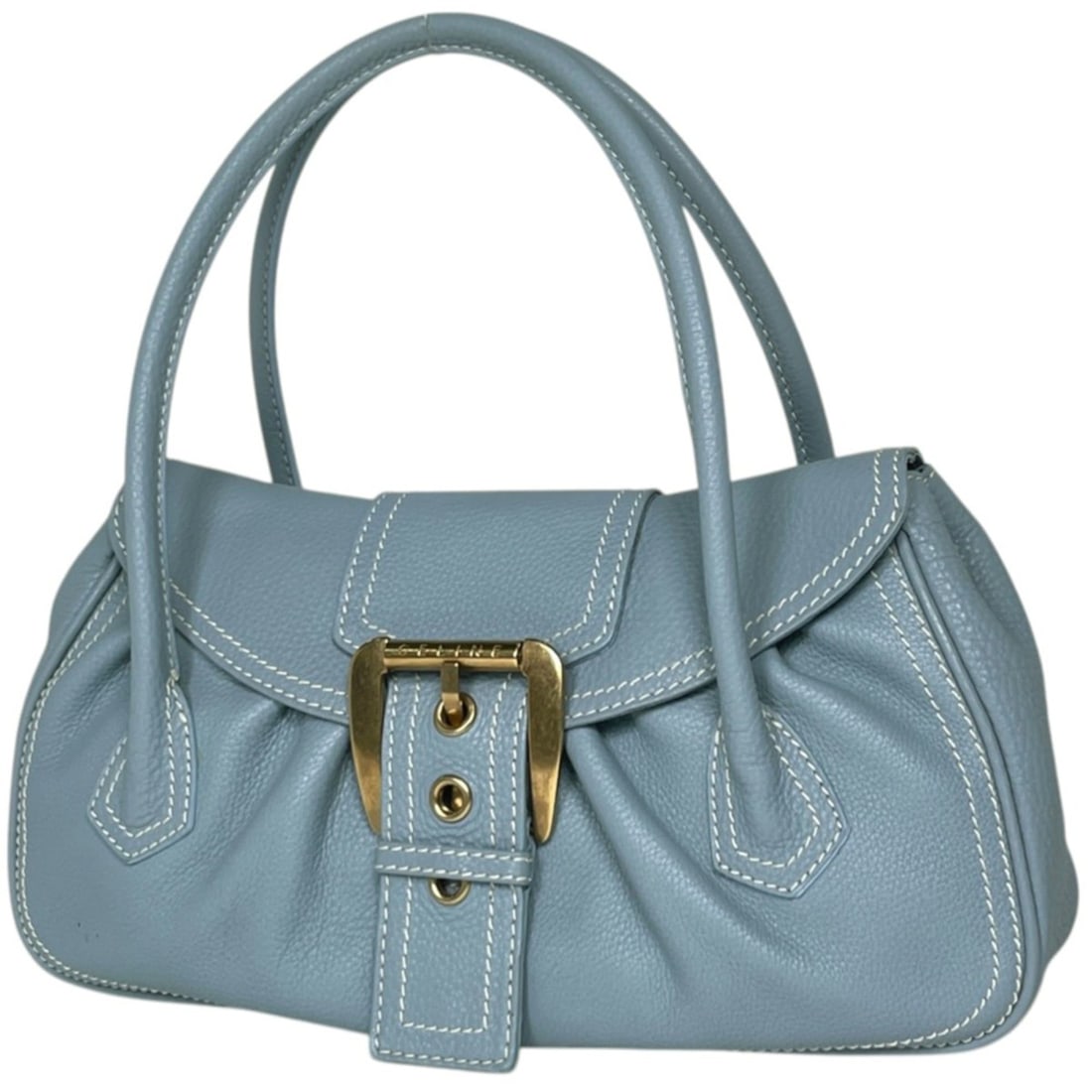 Celine CELINE handbag, leather, light blue, women's: --- Catalog ---Category: SizeSize (HxWxD): 19cm x 35cm x 8cm / 7.48'' x 13.77'' x 3.14''Category: DesignType: HandbagColor: Light blueGender: WomenMaterial: Leather Category: GeneralBrand: Celine--- I