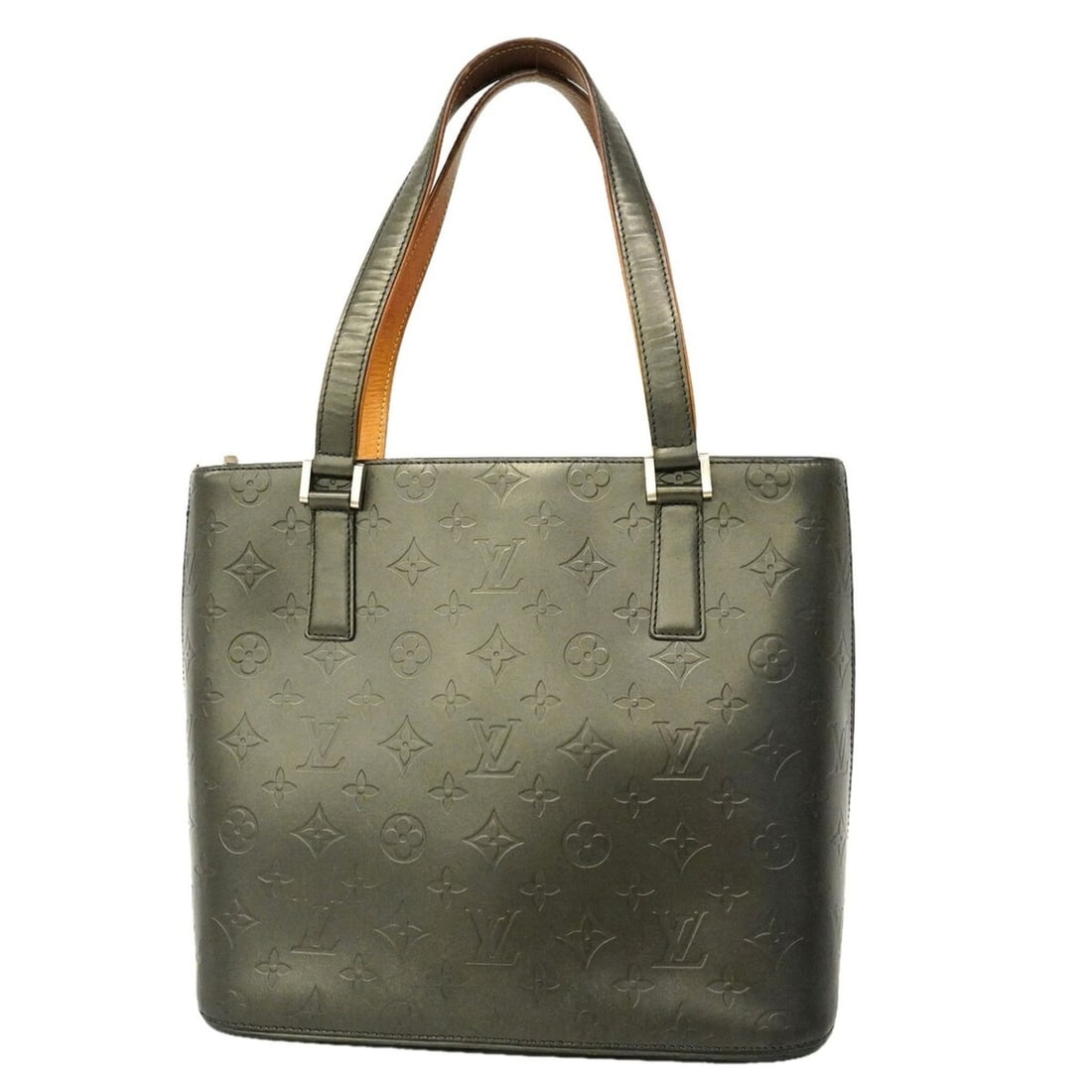Louis Vuitton Monogram Mat Stockton Tote Bag M55112 Noir (Women's): --- Catalog ---Category: SizeSize (HxWxD): 26.5cm x 29cm x 14.5cm / 10.43'' x 11.41'' x 5.7''Category: DesignType: Tote bagColor: NoirGender: WomenCategory: GeneralMPN: M55112Brand: Louis Vuitton--- I