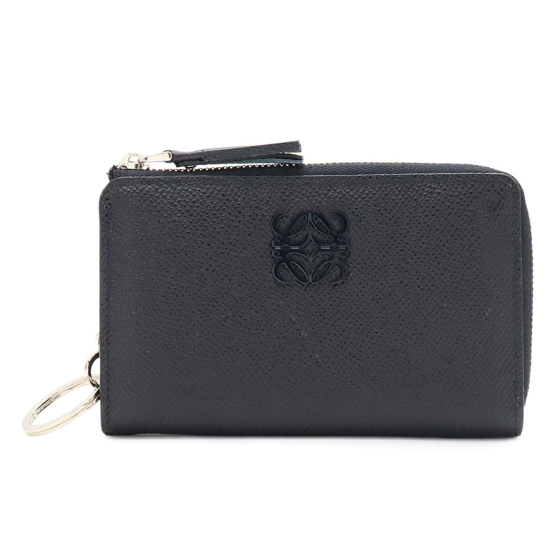 LOEWE Anagram Wallet/Coin Purse, L-shaped, Tassel, Leather, Navy Blue: --- Catalog ---Category: SizeSize (HxWxD): 7cm x 13cm / 2.75'' x 5.11''Category: DesignType: Coin purse/coin caseColor: NavyGender: Women,MenMaterial: Leather Category: GeneralBrand: LoeweCountry of O