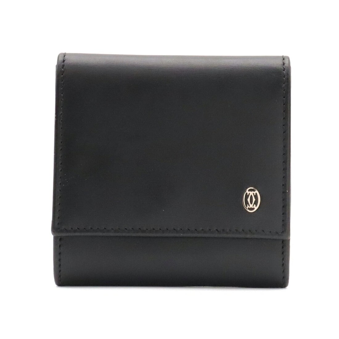Cartier Pasha Wallet/Coin Purse, Calf Leather, Black, L3000205: --- Catalog ---Category: SizeSize (HxWxD): 8cm x 8cm / 3.14'' x 3.14''Category: DesignType: Coin purse/coin caseColor: BlackGender: Women,MenMaterial: Leather Leather/Fur Type: CalfskinCategory: Gener