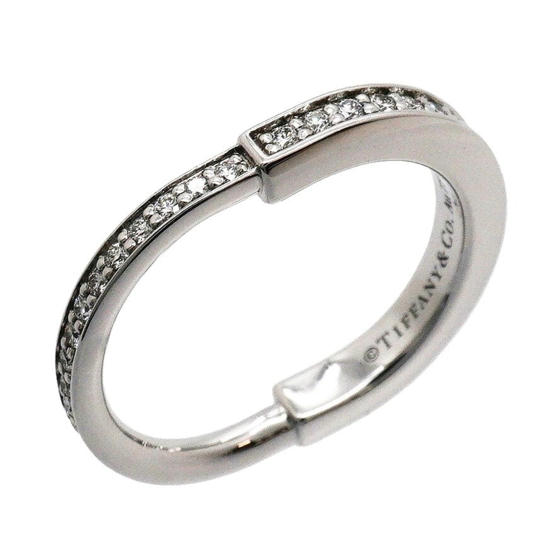 Tiffany & Co. Rock Ring, Full Diamond, 18K White Gold, 0.36ct Diamonds, Size 8.5 (Women's): --- Catalog ---Category: SizeJP Size: 8.5US Size: 4.5Category: DesignType: Band ringStone: DiamondGender: WomenMaterial: White gold (18K)Category: GeneralBrand: Tiffany--- Item List ---Section: Condit