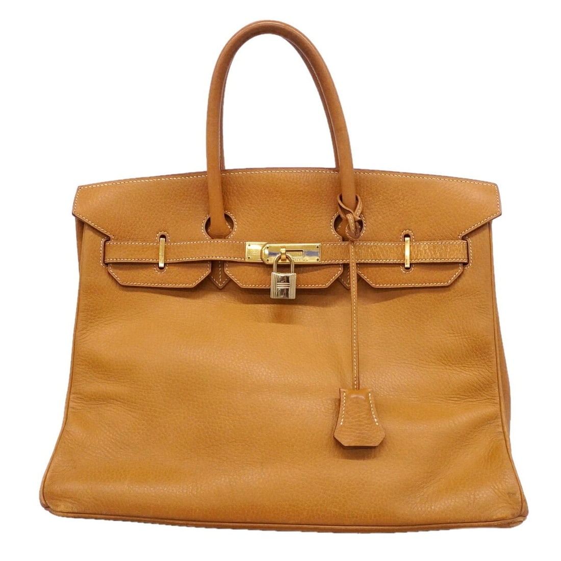Hermes Birkin 35 Handbag, Ardennes Natural, ?B Stamp, Women's: --- Catalog ---Category: SizeSize (HxWxD): 28cm x 34cm x 17.5cm / 11.02'' x 13.38'' x 6.88''Category: DesignType: HandbagColor: NaturalGender: WomenMaterial: Ardennes leather Hardware Color: GoldCateg