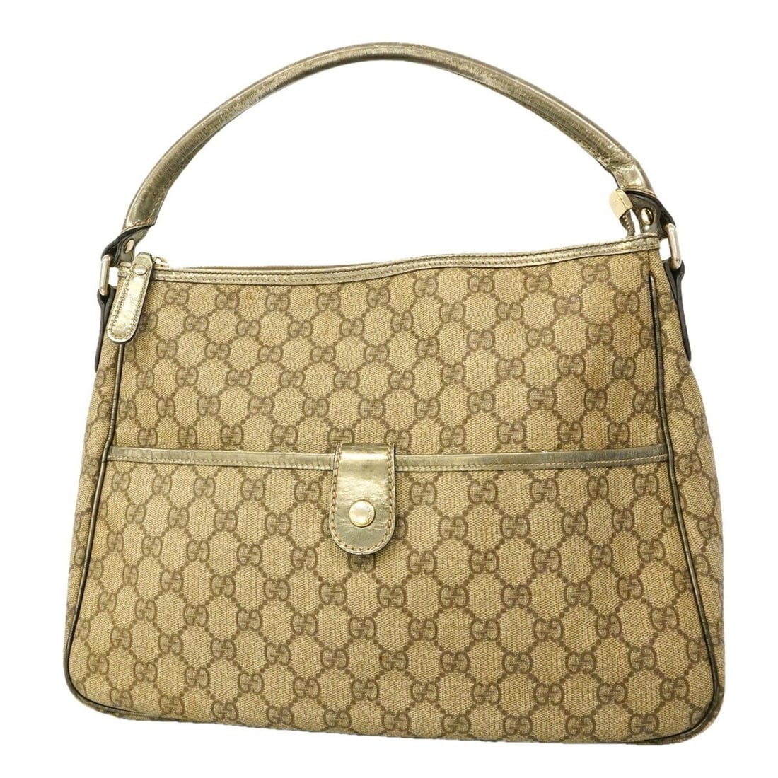 Gucci GG Supreme Shoulder Bag 189898 Brown Women's: --- Catalog ---Category: SizeSize (HxWxD): 26cm x 33.5cm x 11cm / 10.23'' x 13.18'' x 4.33''Category: DesignType: Shoulder bagColor: BrownGender: WomenMaterial: PVC Hardware Color: GoldCategory: Gener