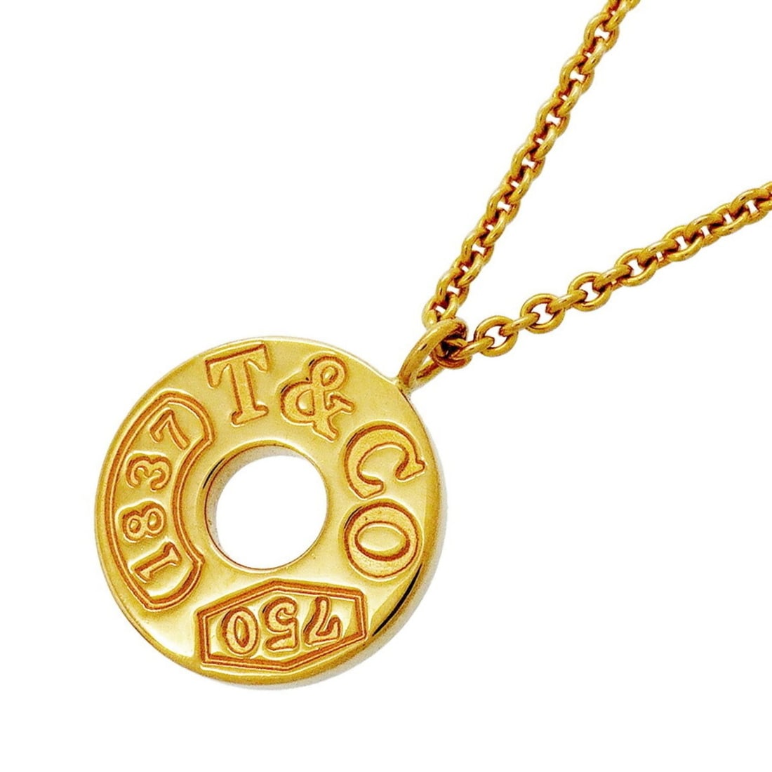 Tiffany & Co. Necklace 1837 Circle 18KYG Yellow Gold Women's: --- Catalog ---Category: SizePendant Size: 16.5mm x 13mm / 0.64'' x 0.51''Neck Circumference: 41 cm / 16.14''Category: DesignGender: WomenMaterial: Yellow gold (18K)Necklace Type: NecklaceCategory: Ge