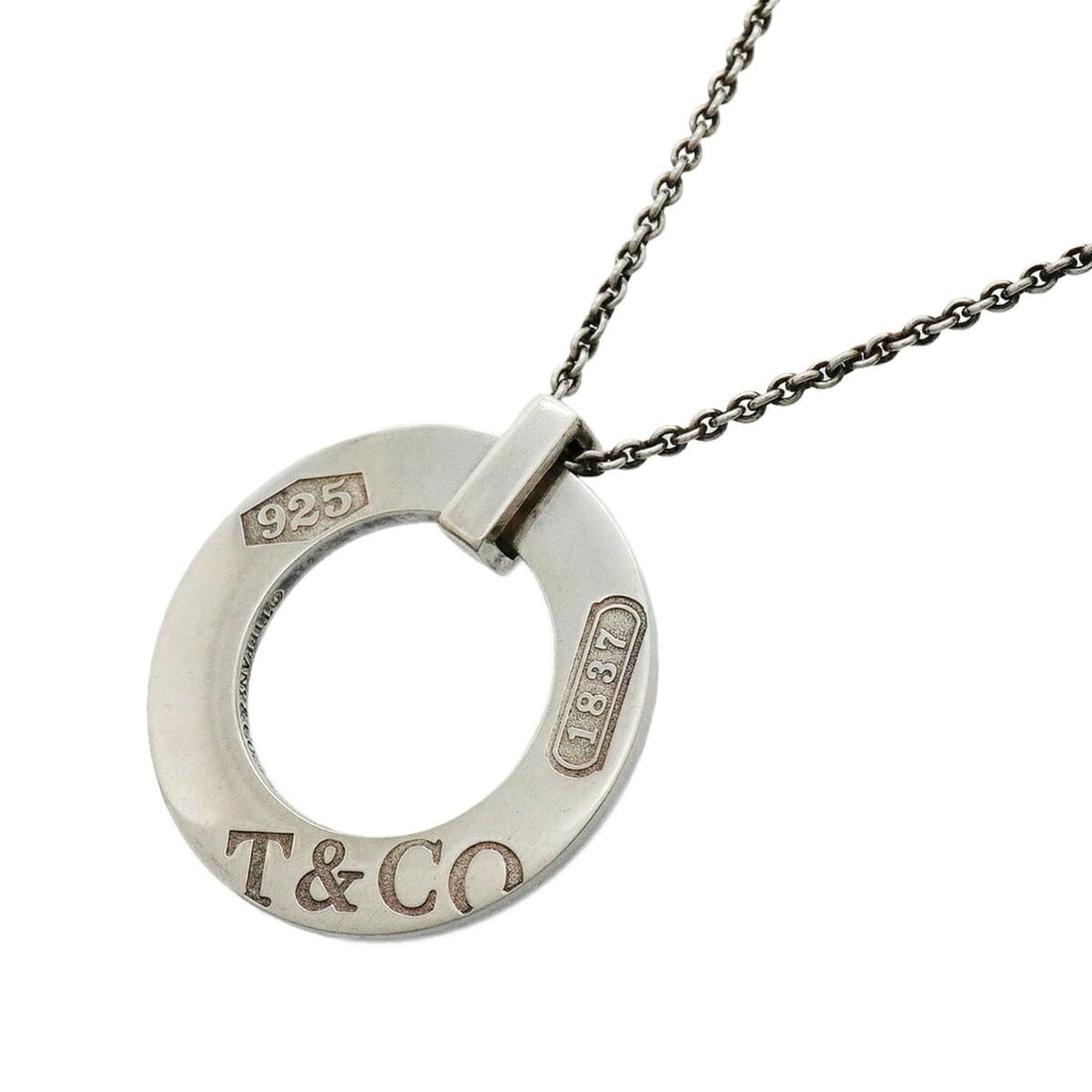 Tiffany & Co. Necklace 1837 Montage Sterling Silver 925 Women's: --- Catalog ---Category: SizePendant Size: 26.1mm x 23.9mm / 1.02'' x 0.94''Neck Circumference: 40.5 cm / 15.94''Category: DesignGender: WomenMaterial: Silver 925Necklace Type: NecklaceCategory: Gener