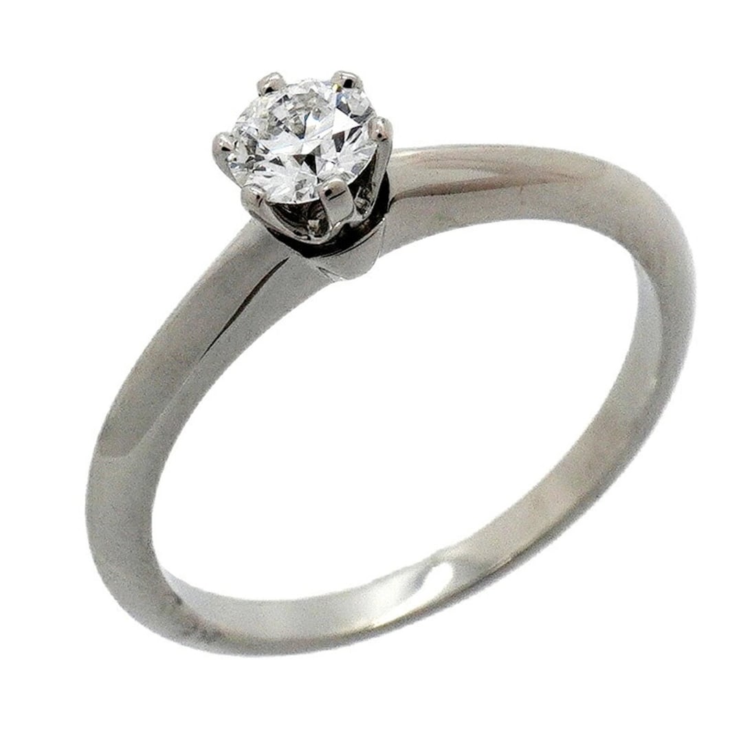 Tiffany & Co. Solitaire Ring, 1PD (One Diamond), Pt950 Platinum, 0.25ct Diamond, Size 10.5 (Women's): --- Catalog ---Category: SizeJP Size: 10.5US Size: 5.5Category: DesignType: Band ringStone: DiamondGender: WomenMaterial: Platinum 950Category: GeneralBrand: Tiffany--- Item List ---Section: Condition