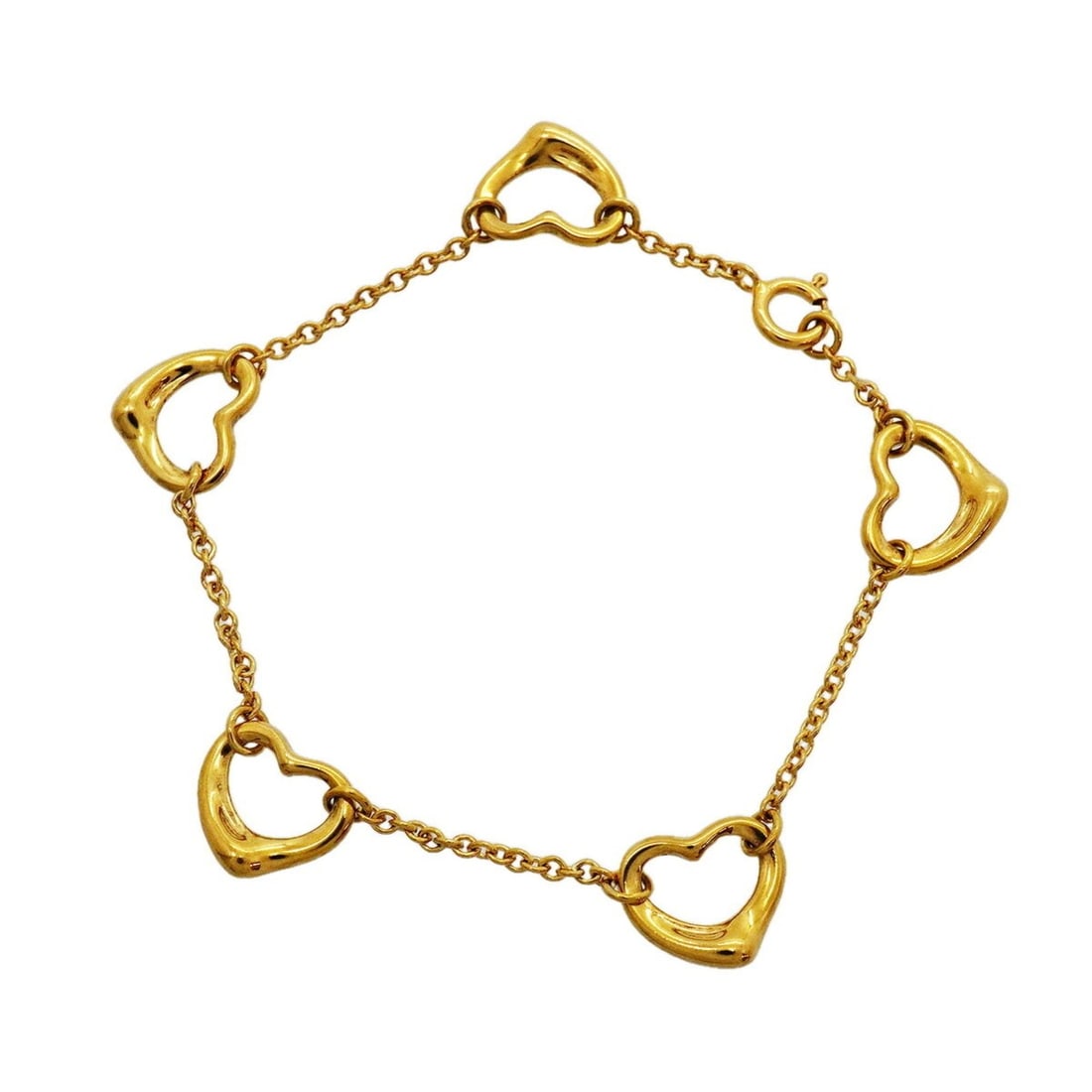 Tiffany & Co. Heart Bracelet, 5-Piece Set, 18K Yellow Gold, Women's: --- Catalog ---Category: SizeLength: 14cm / 5.51''Category: DesignType: Charm braceletGender: WomenMaterial: Yellow gold (18K)Category: GeneralBrand: Tiffany--- Item List ---Section: ConditionRanking: