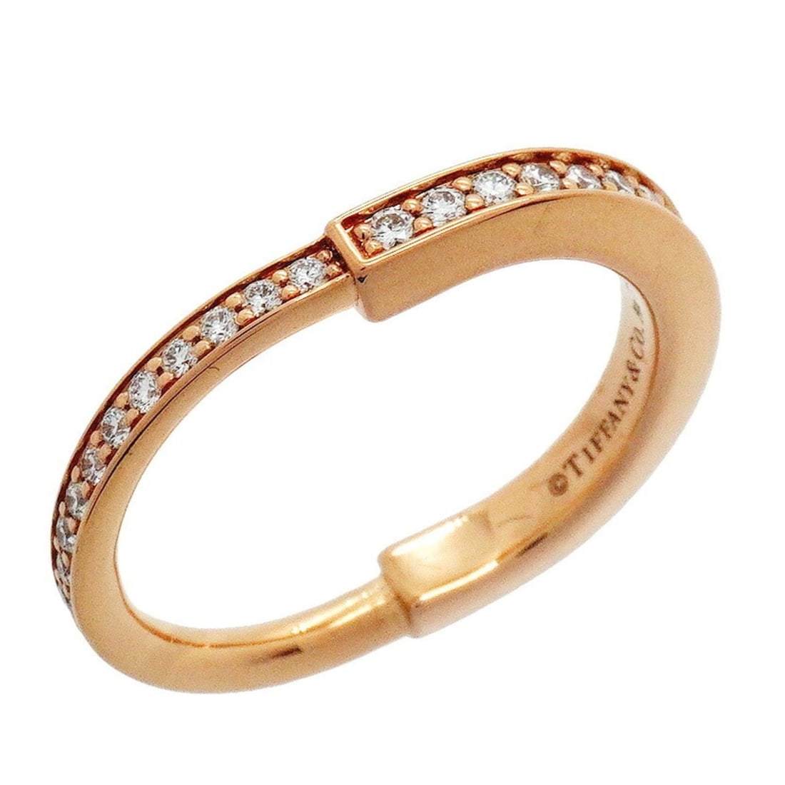 Tiffany & Co. Rock Ring, Full Diamond, 18K Pink Gold, 0.36ct Diamonds, Size 8, Women's: --- Catalog ---Category: SizeJP Size: 8US Size: 4.5Category: DesignType: Band ringStone: DiamondGender: WomenMaterial: Pink gold (18K)Category: GeneralBrand: Tiffany--- Item List ---Section: Condition