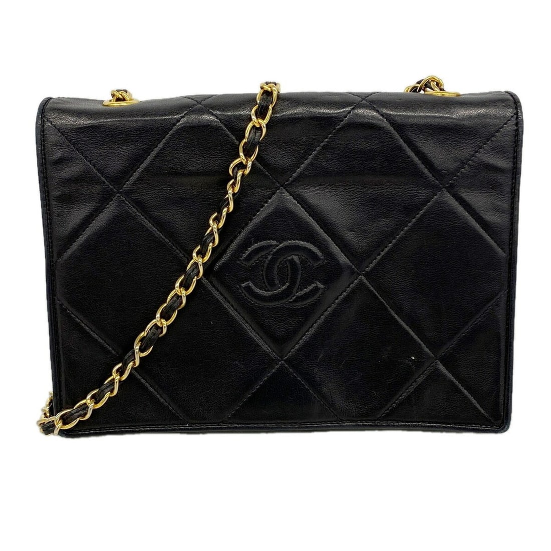 Chanel Shoulder Bag, Chain Shoulder, Lambskin, Black, Women's, P3403348: --- Catalog ---Category: SizeSize (HxWxD): 16.5cm x 23cm x 7cm / 6.49'' x 9.05'' x 2.75''Category: DesignType: Shoulder bagColor: BlackGender: WomenMaterial: Leather Hardware Color: GoldLeather/Fur Ty