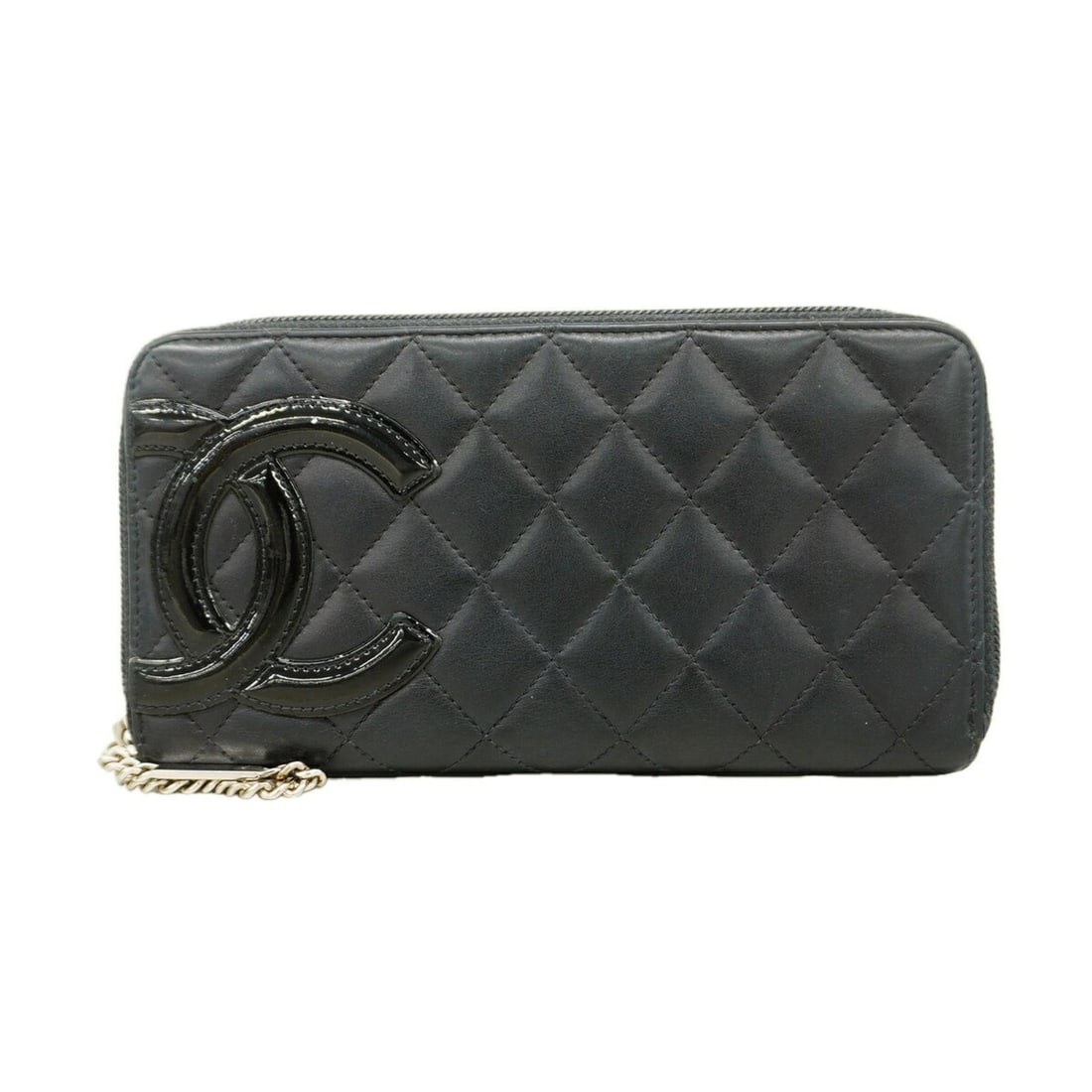 Chanel Cambon Lambskin Long Wallet, Black, Women's: --- Catalog ---Category: SizeSize (HxWxD): 11cm x 19cm x 2cm / 4.33'' x 7.48'' x 0.78''Category: DesignType: Long wallet (bi-fold)Color: BlackGender: WomenMaterial: Leather Leather/Fur Type: LambskinC
