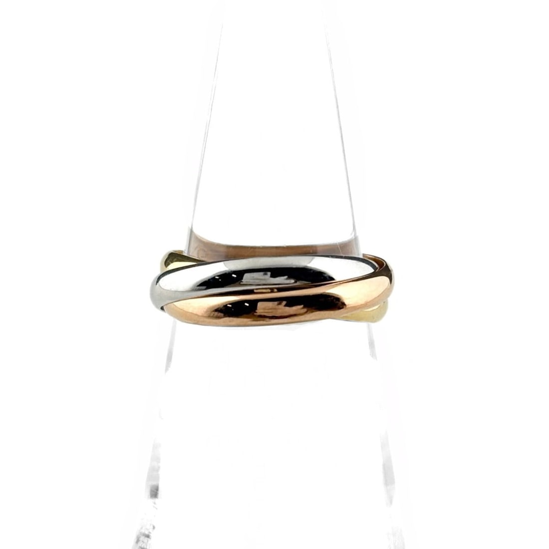 Cartier Trinity YG Yellow Gold Ring (750) for Women: --- Catalog ---Category: SizeUS Size: 5Brand Size: 49Category: DesignType: Band ringGender: WomenMaterial: Yellow gold (18K)Category: GeneralBrand: Cartier--- Item List ---Section: ConditionRanking: R