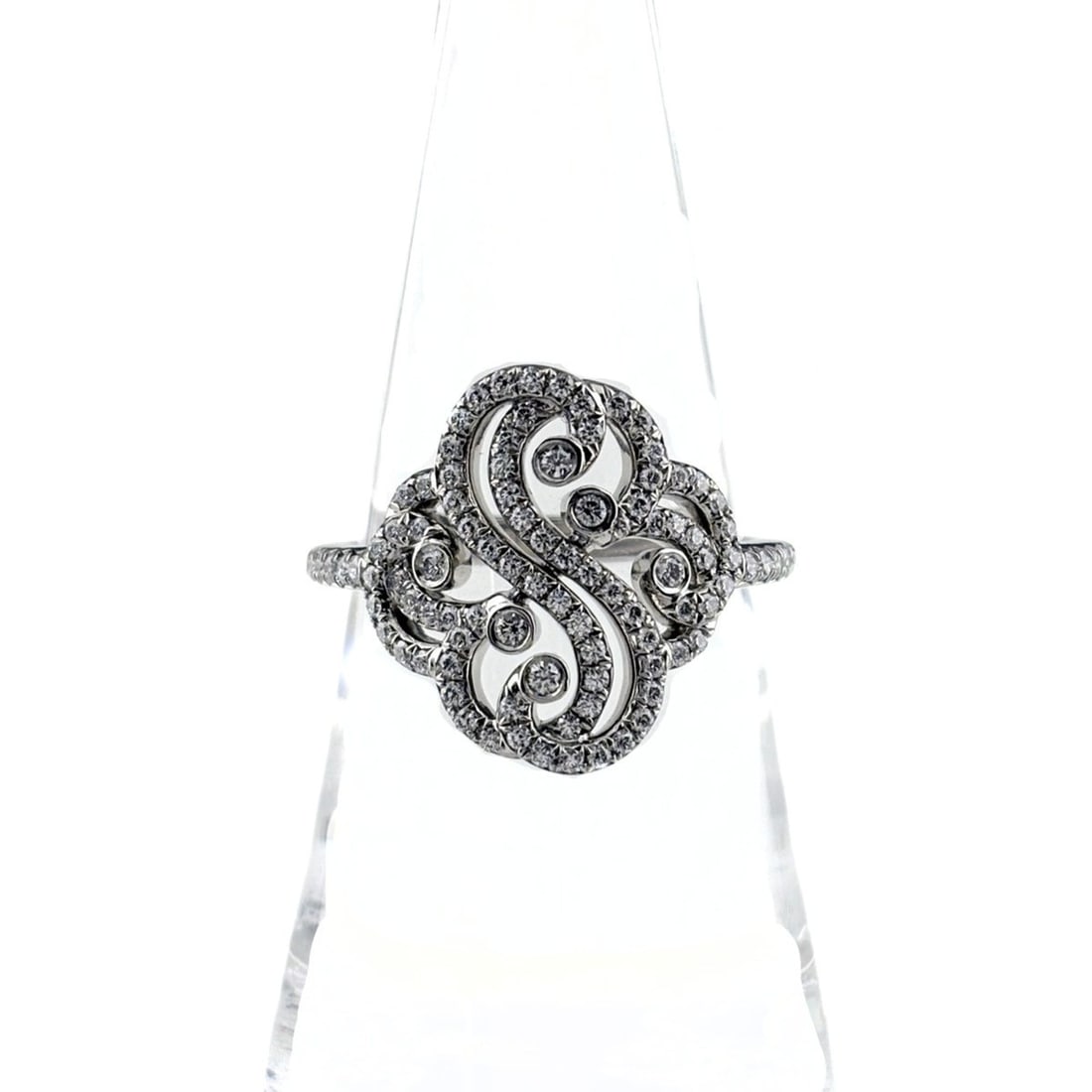 Tiffany & Co. Enchant Double Heart Platinum Ring with Small Diamonds (Pt950) - Women's: --- Catalog ---Category: SizeJP Size: 14US Size: 7Category: DesignType: Band ringStone: DiamondGender: WomenMaterial: Platinum 950Category: GeneralBrand: Tiffany--- Item List ---Section: ConditionRank
