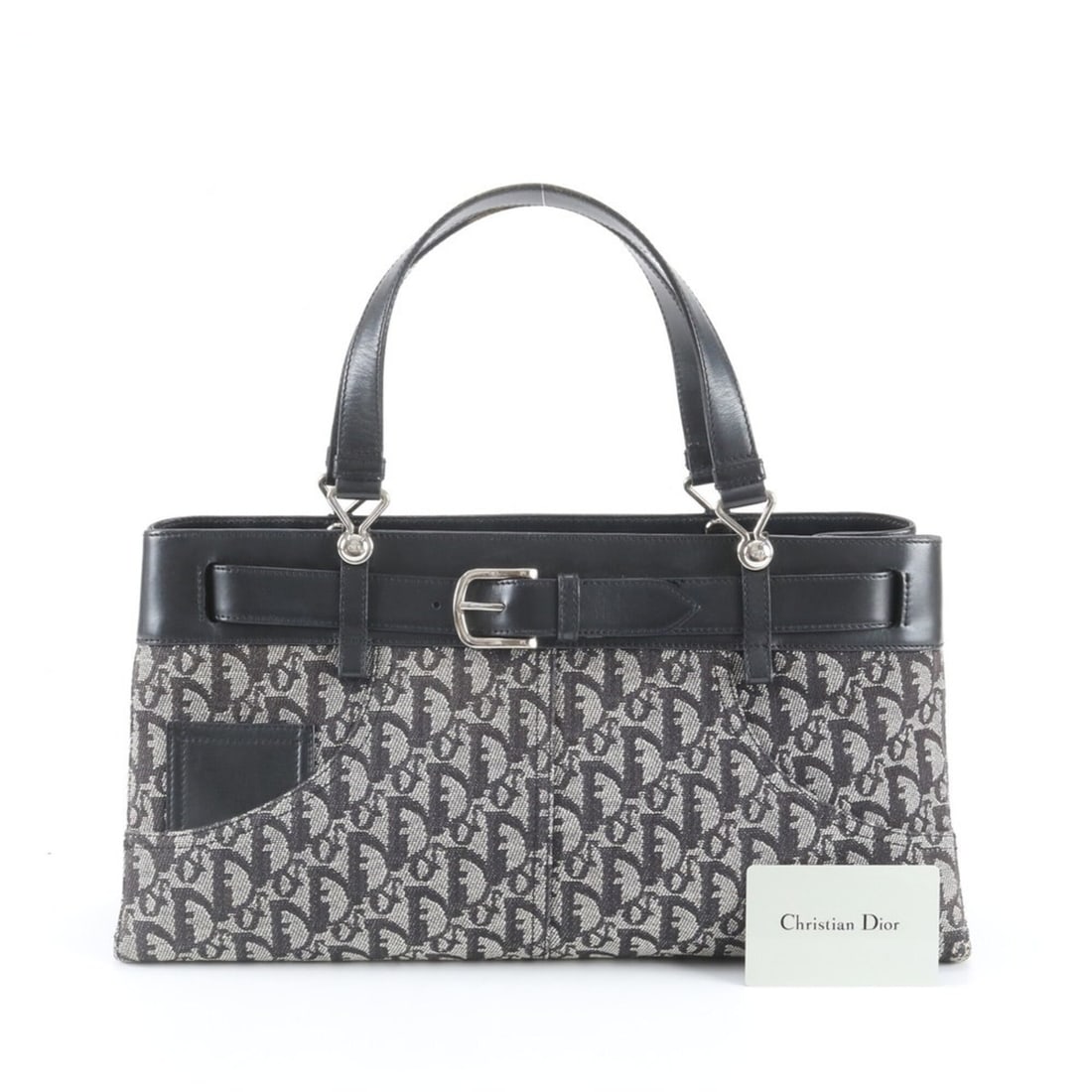 Christian Dior Trotter 14BM-1022 Leather Tote Bag Handbag for Women (with Guarantee): --- Catalog ---Category: SizeSize (HxWxD): 20cm x 39cm x 11cm / 7.87'' x 15.35'' x 4.33''Category: DesignType: Handbag, Tote bagColor: BlackGender: WomenMaterial: Leather , Canvas Category: GeneralMPN