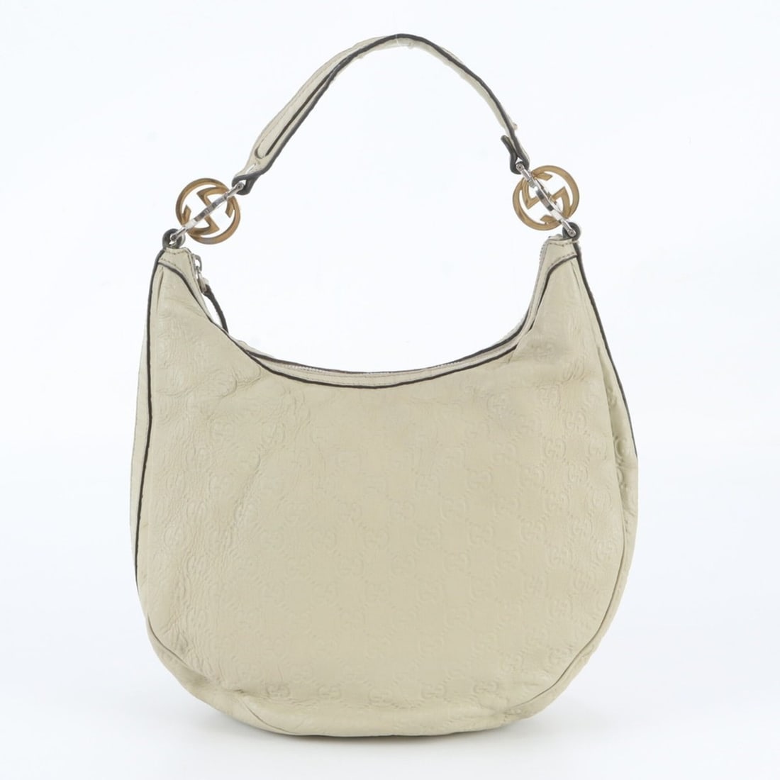Gucci Guccissima GG Twins 232962 Leather Shoulder Bag Hobo One-Shoulder for Women: --- Catalog ---Category: SizeSize (HxWxD): 23cm x 30cm x 11cm / 9.05'' x 11.81'' x 4.33''Category: DesignType: Shoulder bagColor: BeigeGender: WomenMaterial: Leather Category: GeneralMPN: 232962Brand: