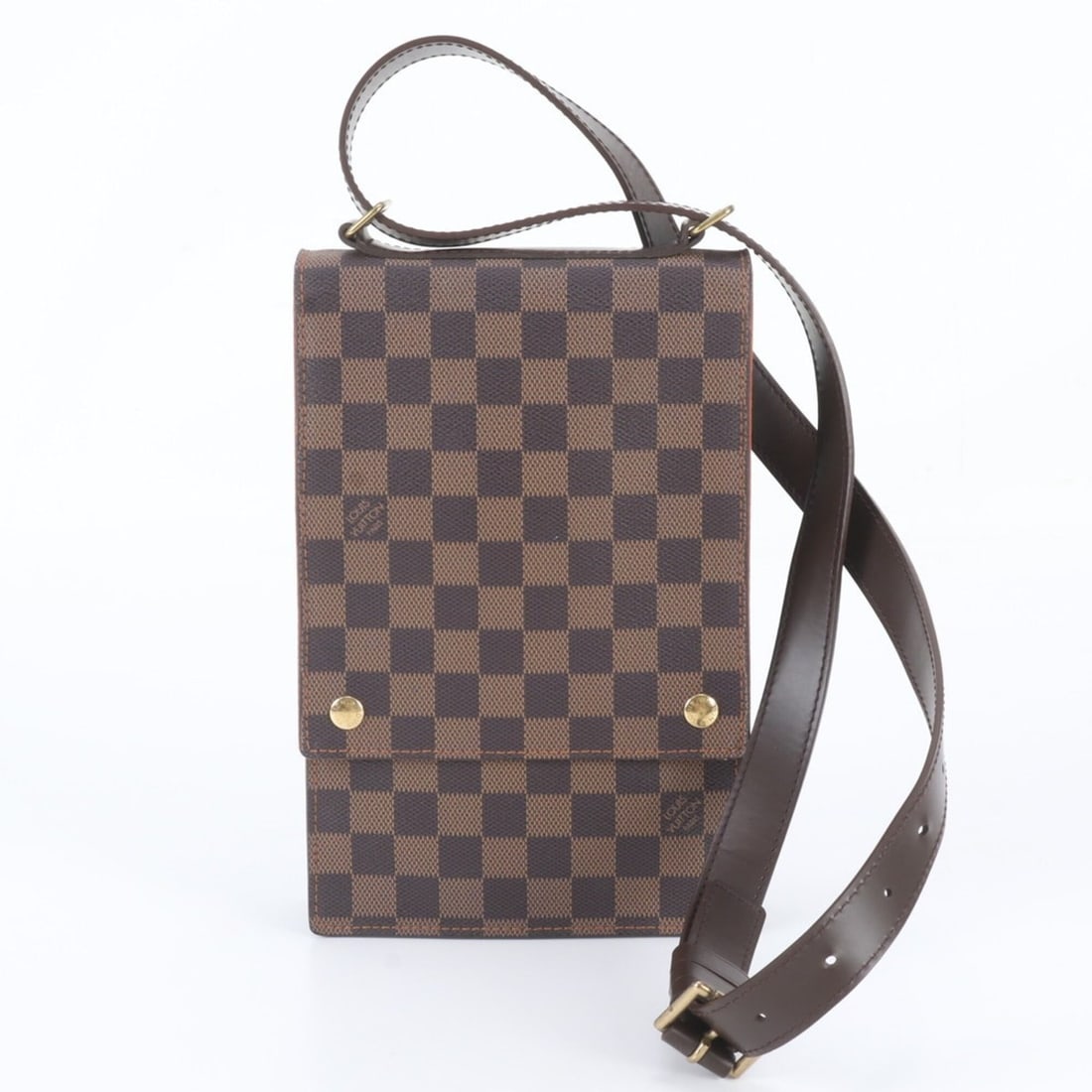 Louis Vuitton Damier Portobello N45271 Leather Shoulder Bag Messenger for Men: --- Catalog ---Category: SizeSize (HxWxD): 25cm x 16cm x 3cm / 9.84'' x 6.29'' x 1.18''Category: DesignType: Messenger bag, Shoulder bagColor: EbeneGender: MenMaterial: Leather , Coated canvas Categor