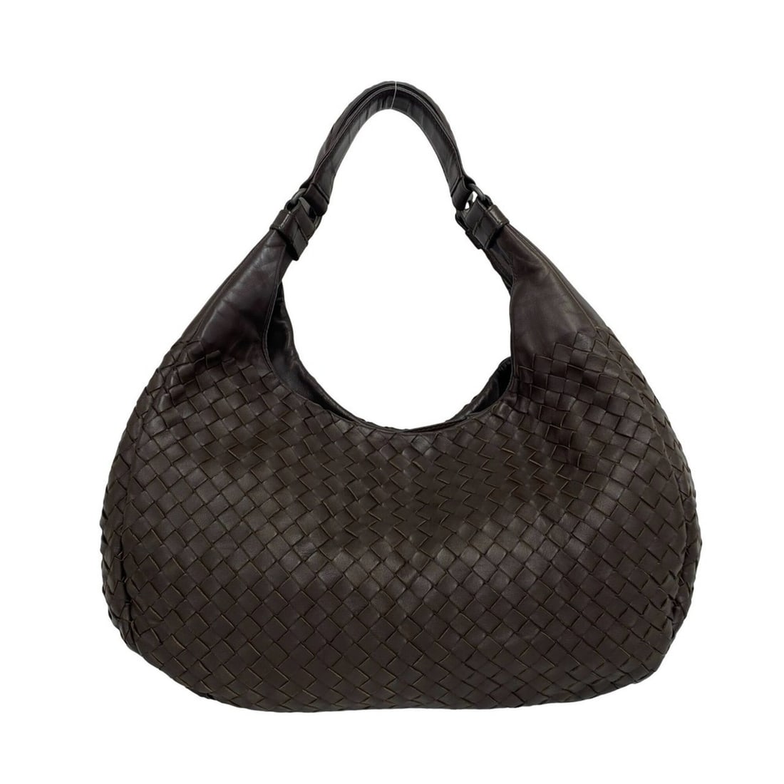 BOTTEGA VENETA Vintage Campana Intrecciato Leather Semi Shoulder Bag, Brown, 27791: --- Catalog ---Category: SizeSize (HxWxD): 21.5cm x 33cm x 14.5cm / 8.46'' x 12.99'' x 5.7''Category: DesignType: Shoulder bagColor: BrownGender: WomenMaterial: Leather Category: GeneralBrand: Bottega