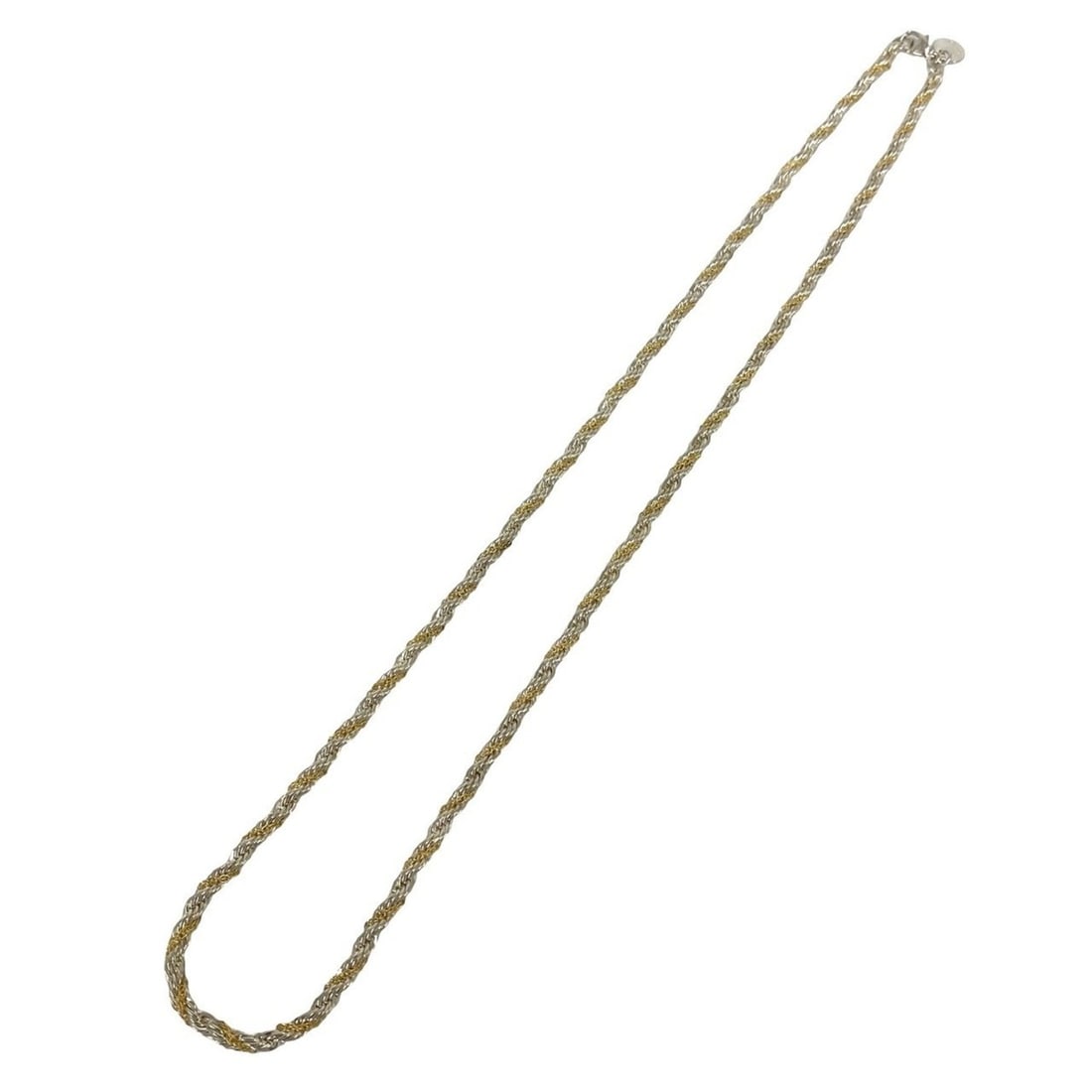 TIFFANY&Co. Tiffany Twist Rope Necklace, Sterling Silver 925, 18K Yellow Gold 750YG, 32919 (1 of 8)