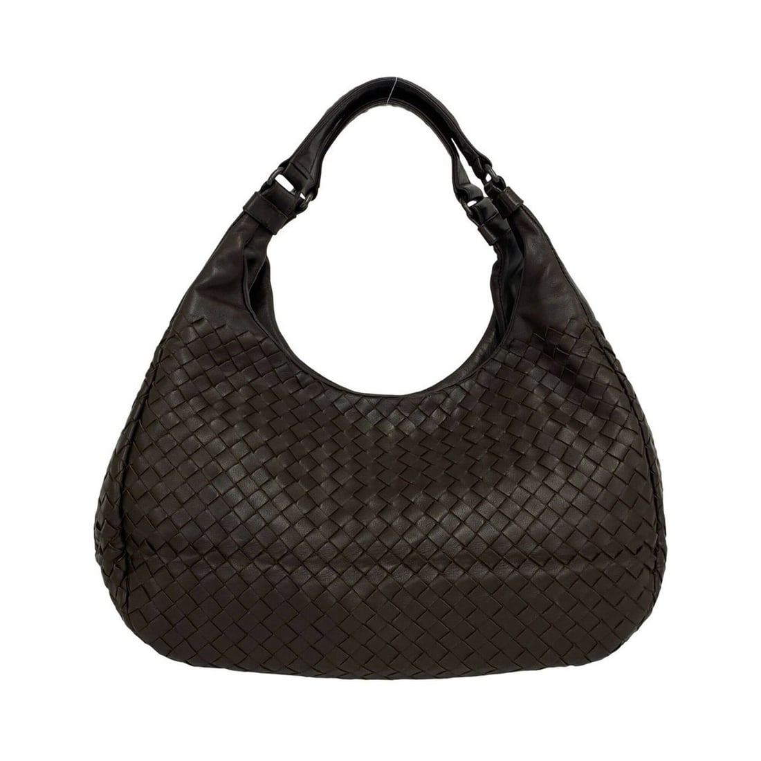BOTTEGA VENETA Campana Intrecciato Leather Semi-Shoulder Bag, Brown, 27524: --- Catalog ---Category: SizeSize (HxWxD): 21cm x 33.5cm x 14cm / 8.26'' x 13.18'' x 5.51''Category: DesignType: Shoulder bagColor: BrownGender: WomenMaterial: Leather Category: GeneralBrand: Bottega 