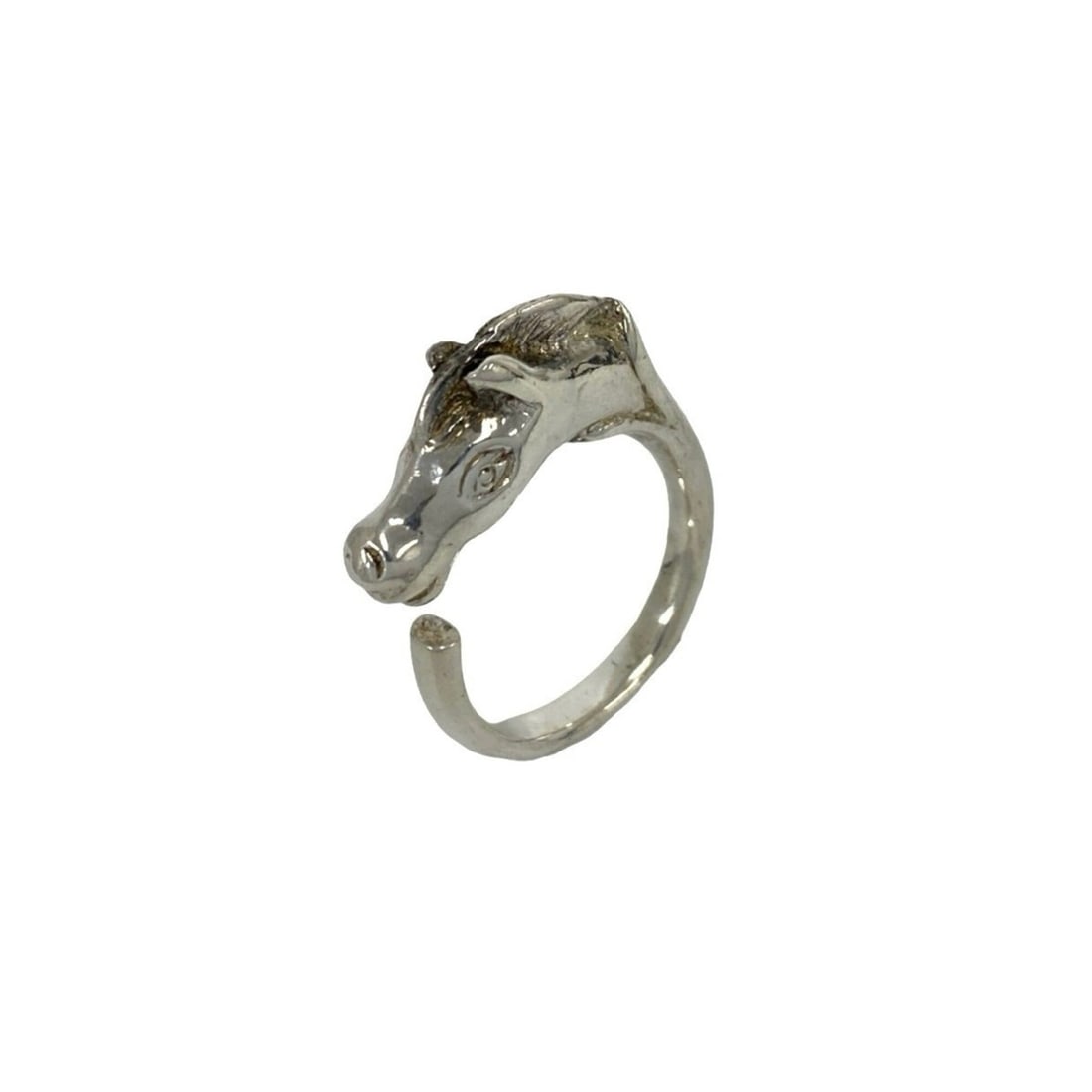 HERMES Vintage Cheval Horse Ring, Sterling Silver 925, Accessory, 623-7: --- Catalog ---Category: SizeJP Size: 10US Size: 5.5Category: DesignType: Band ringColor: SilverGender: WomenMaterial: Silver 925Category: GeneralBrand: Hermes--- Item List ---Section: ConditionRankin