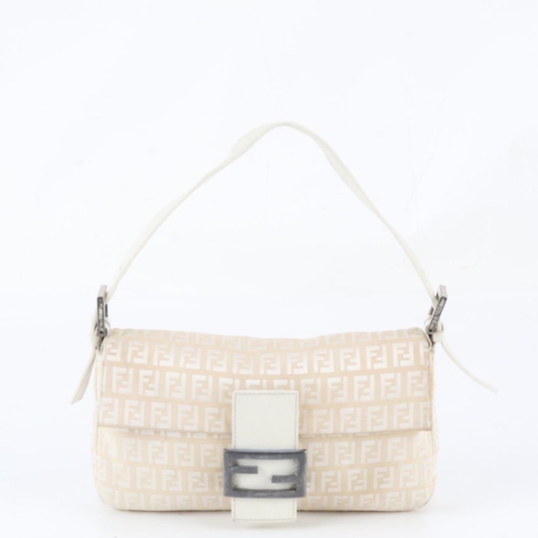 Fendi Zucca Mamma Baguette Leather Shoulder Bag Tote Handbag for Women: --- Catalog ---Category: SizeSize (HxWxD): 14cm x 25cm x 4cm / 5.51'' x 9.84'' x 1.57''Category: DesignType: Handbag, Shoulder bag, Tote bagColor: WhiteGender: WomenMaterial: Leather , Canvas Category