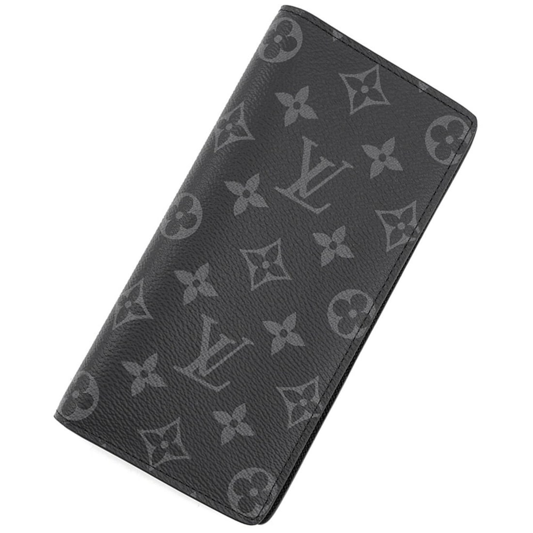Louis Vuitton Monogram Eclipse Portefeuille Brazza Long Wallet M61697 LOUIS VUITTON Black (1 of 18)