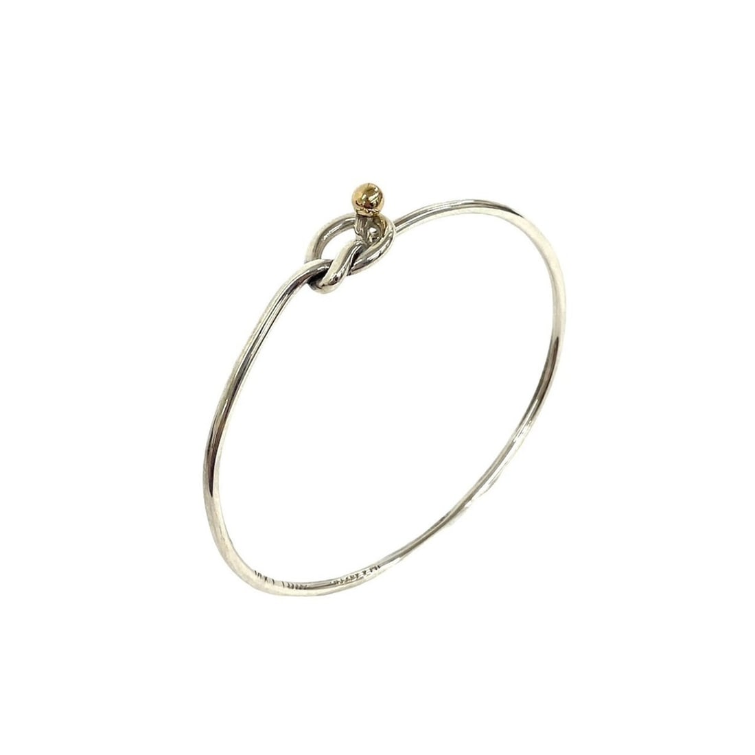 TIFFANY&Co. Tiffany Vintage Love Knot Bangle, Sterling Silver 925, 18K 750YG, Accessory, Silver,: --- Catalog ---Category: SizeLength: 16cm / 6.29''Category: DesignType: BangleColor: Gold, SilverGender: WomenMaterial: Silver 925, Yellow gold (18K)Category: GeneralBrand: Tiffany--- Item List ---Sec