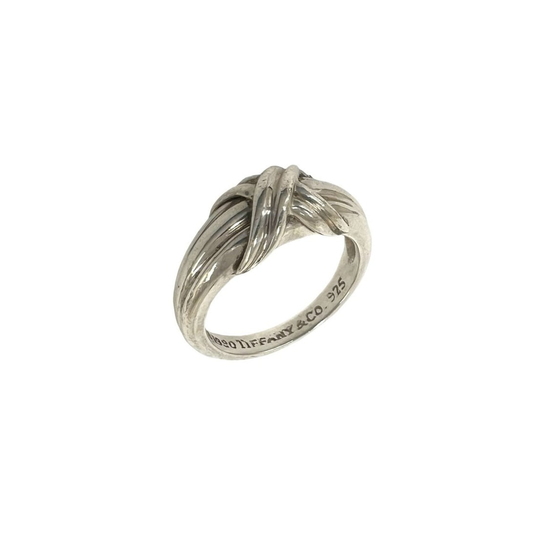 TIFFANY&Co. Tiffany Vintage Signature Ring, Sterling Silver 925, Accessory, Silver, Item Number: --- Catalog ---Category: SizeJP Size: 15US Size: 7.5Category: DesignType: Band ringColor: SilverGender: WomenMaterial: Silver 925Category: GeneralBrand: Tiffany--- Item List ---Section: ConditionRanki