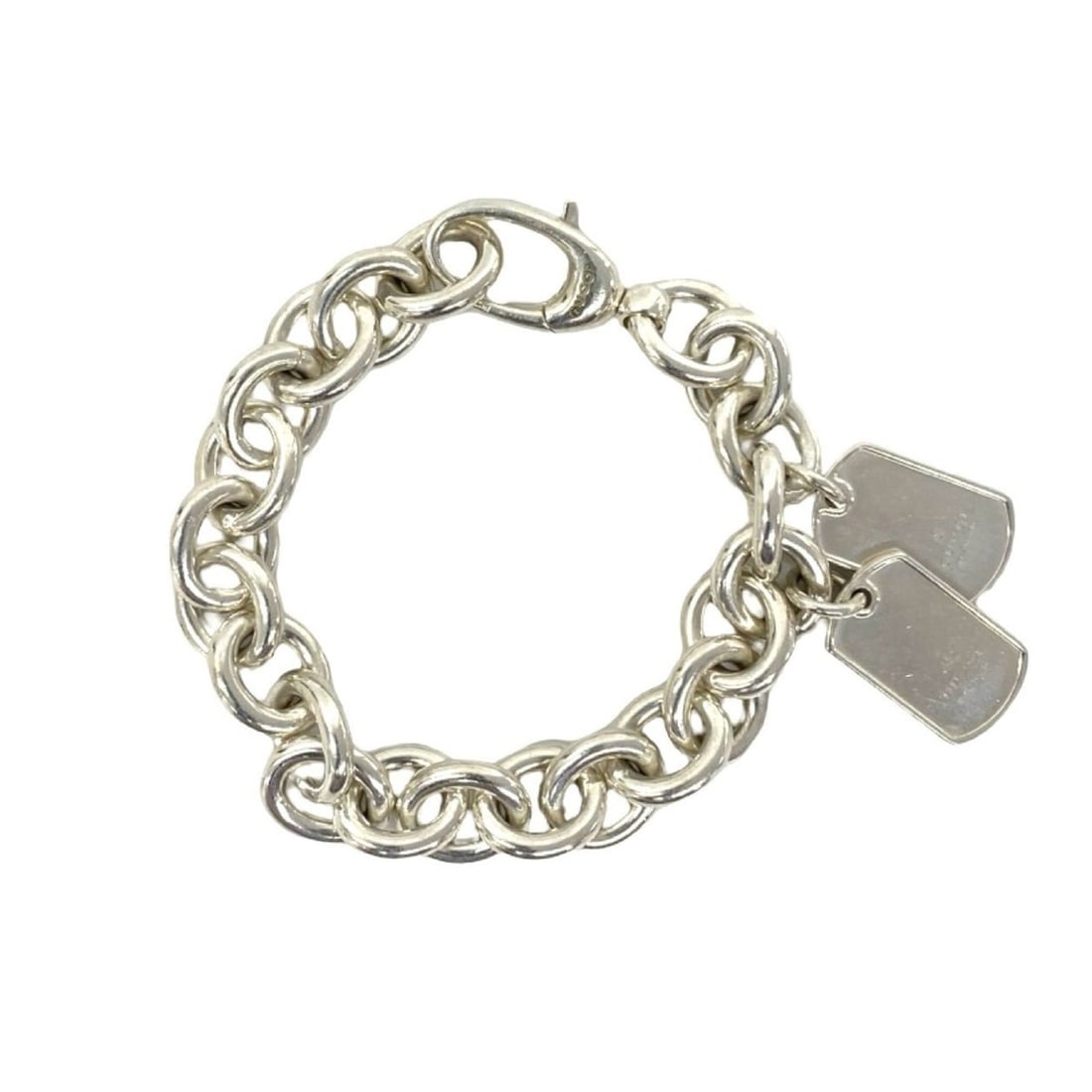 GUCCI Double Dog Tag Chain Bracelet, Sterling Silver 925, Accessory, Item Number 23406: --- Catalog ---Category: SizeLength: 16.7cm / 6.57''Category: DesignType: Charm braceletColor: SilverGender: WomenMaterial: Silver 925Category: GeneralBrand: Gucci--- Item List ---Section: ConditionRa