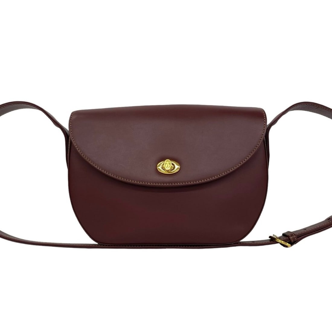 CARTIER Vintage Must Line Leather Shoulder Bag/Pochette, Wine Red/Bordeaux, 30298 (1 of 18)