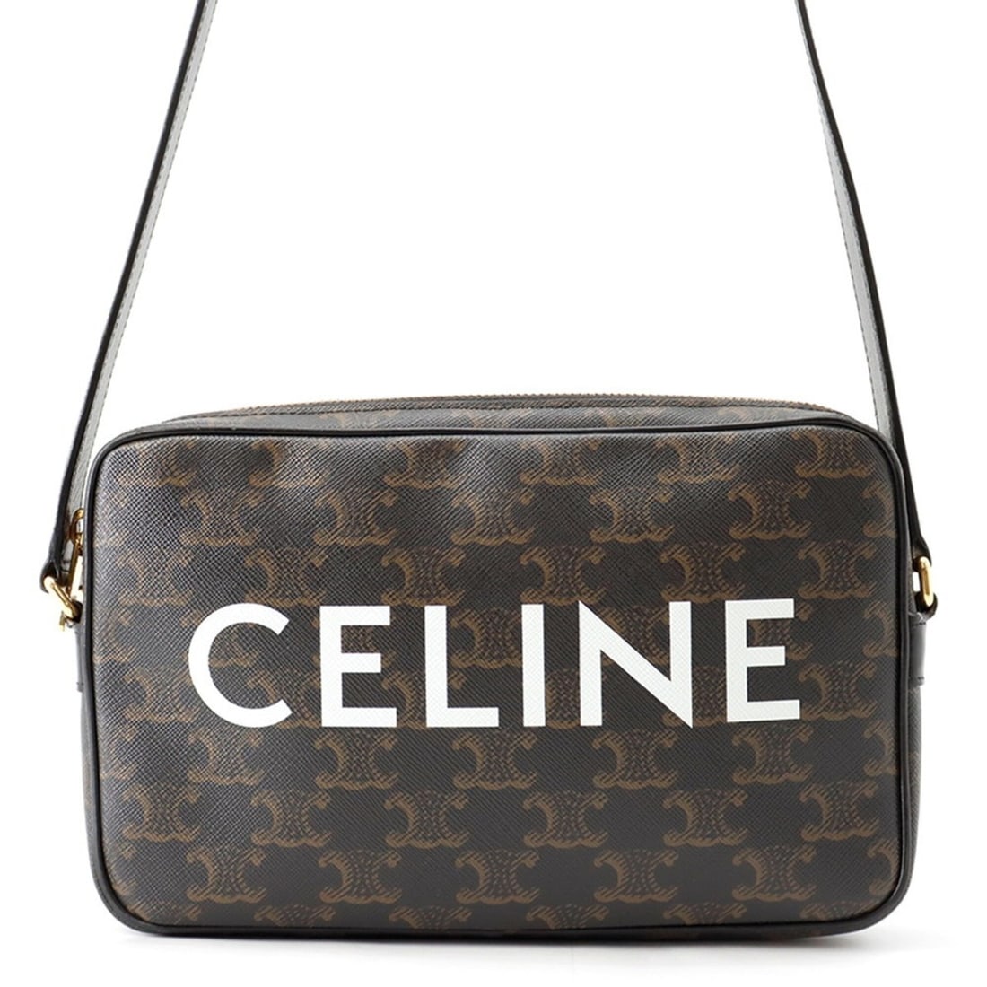 Celine shoulder bag, Triomphe horizontal medium handbag, 19450 2CIM 38OG, CELINE handbag.: --- Catalog ---Category: SizeWeight: 330g / 11.64oz.Size (HxWxD): 14.5cm x 23cm x 4cm / 5.7'' x 9.05'' x 1.57''Strap Length: 105cm - 126cm / 41.33'' - 49.6''Category: DesignType: Handbag, Messenger ba