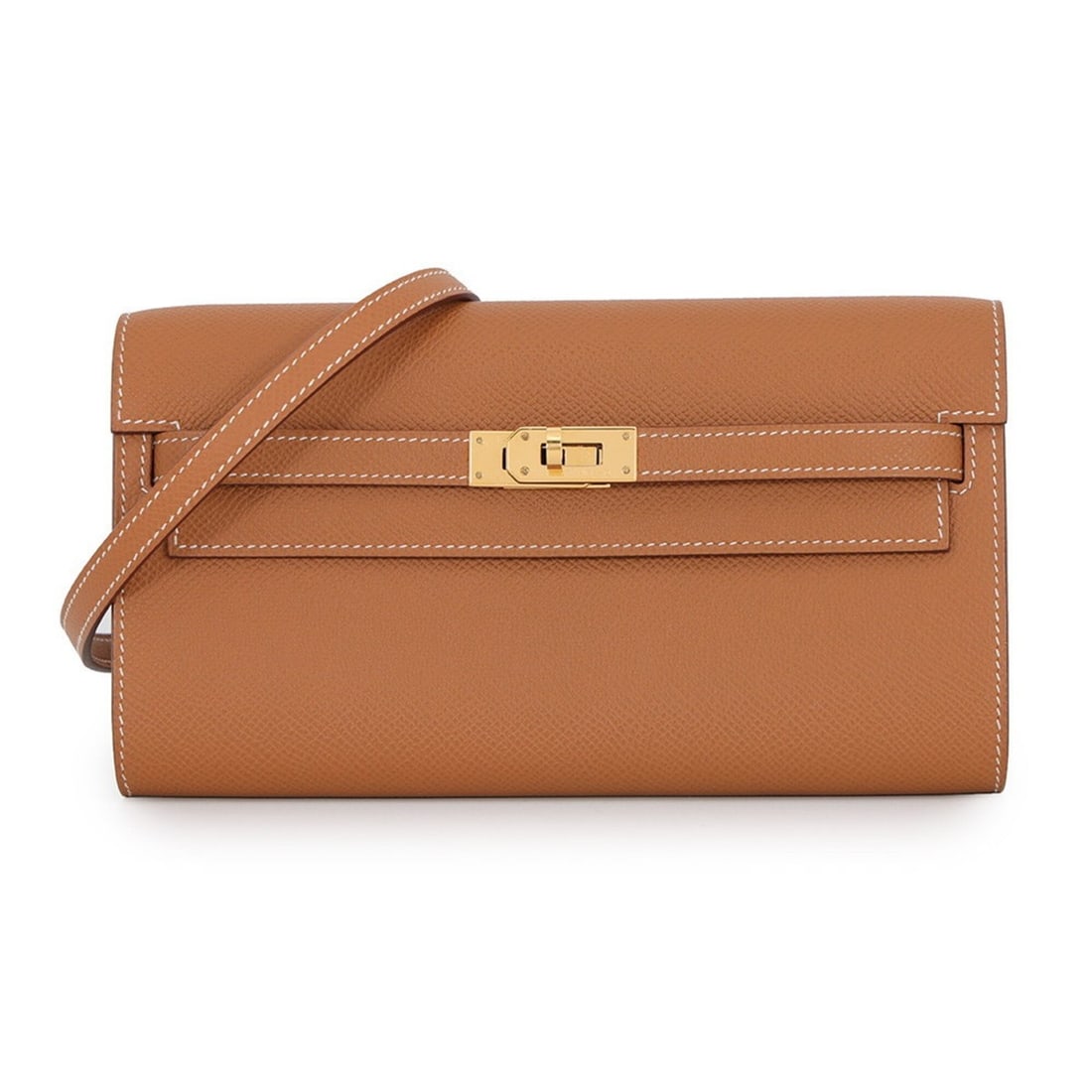 Hermes Kelly Wallet Long To Go Gold Epsom Leather K Stamp HERMES WALLET (1 of 12)