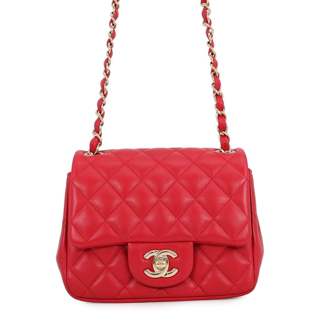 Chanel Chain Shoulder Bag Mini Matelassé Coco Mark Lambskin A35200 CHANEL Handbag Women's: --- Catalog ---Category: SizeWeight: 360g / 12.69oz.Size (HxWxD): 12.5cm x 16.5cm x 7.5cm / 4.92'' x 6.49'' x 2.95''Strap Length: 110cm / 43.3''Category: DesignType: Handbag, Shoulder bagColor: Red co