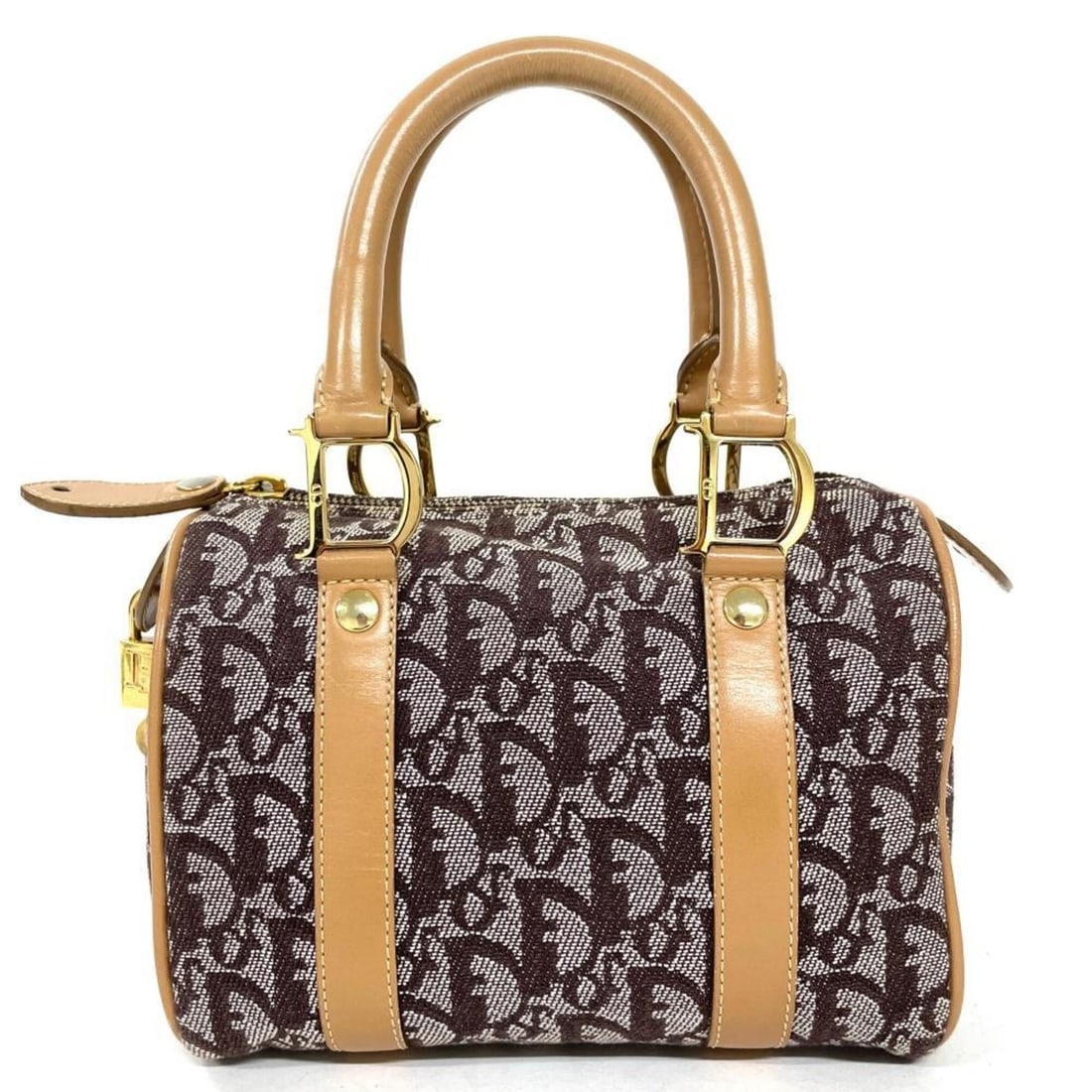 Christian Dior Dior Trotter Mini Handbag, Canvas, Brown: --- Catalog ---Category: SizeSize (HxWxD): 14cm x 20cm x 13cm / 5.51'' x 7.87'' x 5.11''Handle Length: 34cm / 13.38''Category: DesignType: HandbagColor: BrownGender: WomenMaterial: Canvas Category: Ge