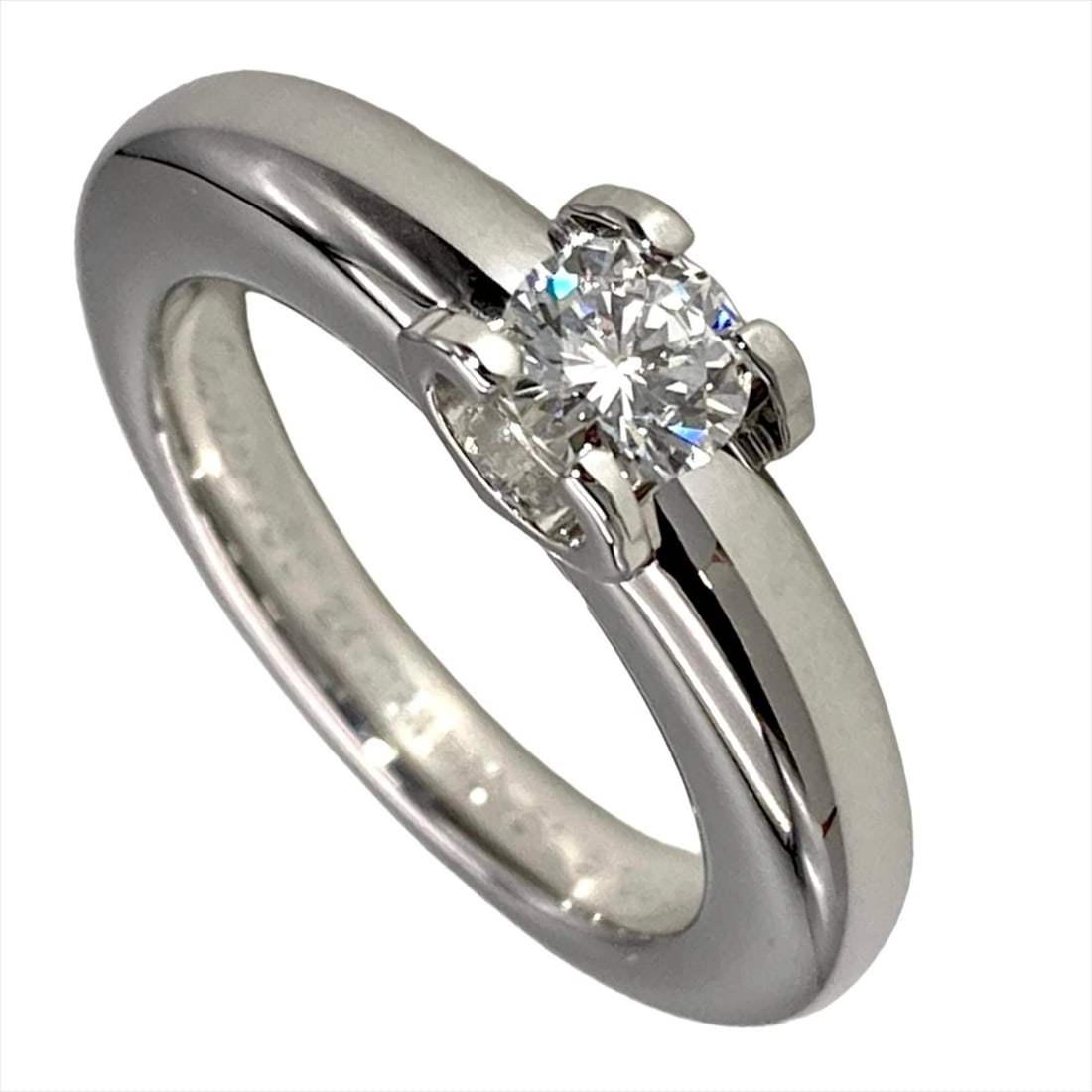 Cartier C de Solitaire Ring, Diamond, Size #51, 18K White Gold, 8.7g, Women's.: --- Catalog ---Category: SizeWidth: 3.8mm / 0.15''Weight: 8.7g / 0.3oz.JP Size: 11US Size: 6Brand Size: 51Category: DesignType: Band ringStone: DiamondGender: WomenMaterial: White gold (18K)Category: 