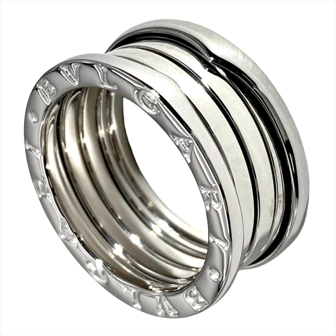 Bvlgari Bulgari B.zero1 Ring, Size #57, 18K White Gold, 10.9g, Men's/Women's.: --- Catalog ---Category: SizeWidth: 10mm / 0.39''Weight: 10.9g / 0.38oz.JP Size: 16.5US Size: 8Category: DesignType: Band ringGender: Men,WomenMaterial: White gold (18K)Category: GeneralLine: B.zero1B