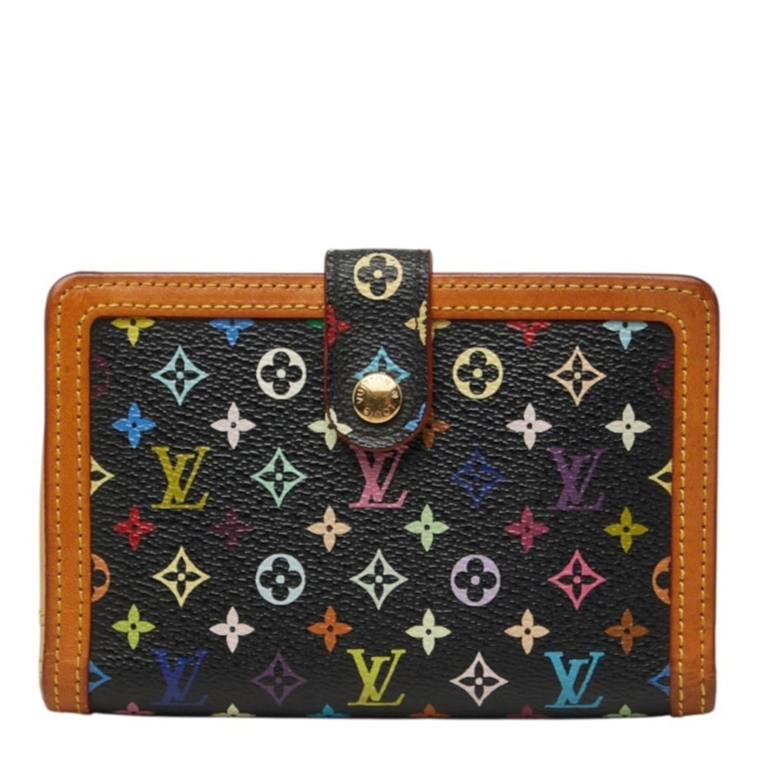 Louis Vuitton Monogram Multicolor Portefeuille Viennois Bi-fold Wallet M92988 Black Leather Women's: --- Catalog ---Category: SizeSize (HxWxD): 8.5cm x 13.5cm x 2cm / 3.34'' x 5.31'' x 0.78''Category: DesignType: Wallet (bi-fold)Color: Black, Multi-colorGender: WomenMaterial: PVC , Leather Category: 