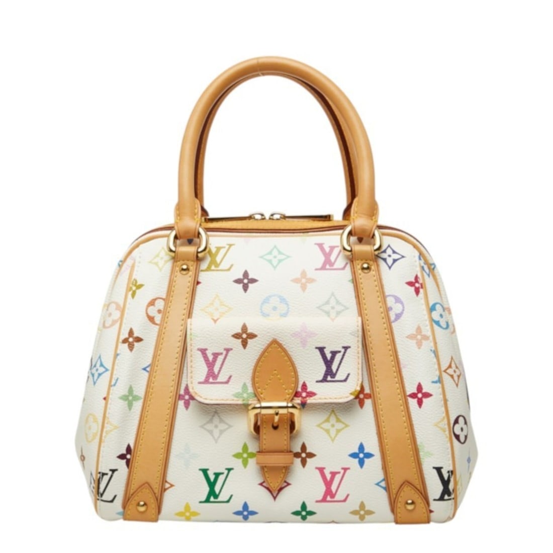 Louis Vuitton Monogram Multicolor Priscilla Handbag M40096 Blanc White Leather Women's LOUIS VUITTON: --- Catalog ---Category: SizeSize (HxWxD): 21cm x 25cm x 17cm / 8.26'' x 9.84'' x 6.69''Category: DesignType: HandbagColor: Blanc, WhiteGender: WomenMaterial: PVC , Leather Category: GeneralMPN: M4009