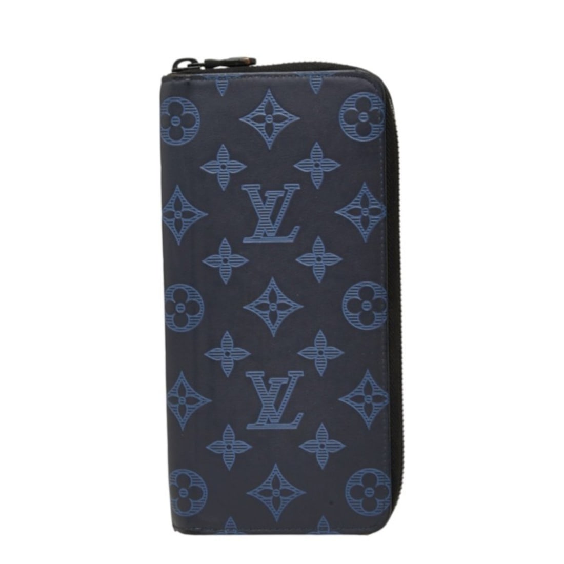 Louis Vuitton Monogram Shadow Zippy Wallet Vertical Long Wallet, Round Zipper, M80423, Navy Leather,: --- Catalog ---Category: SizeSize (HxWxD): 20cm x 9.5cm x 2cm / 7.87'' x 3.74'' x 0.78''Category: DesignType: Long wallet (bi-fold)Color: NavyGender: MenMaterial: Leather Category: GeneralMPN: M80423B