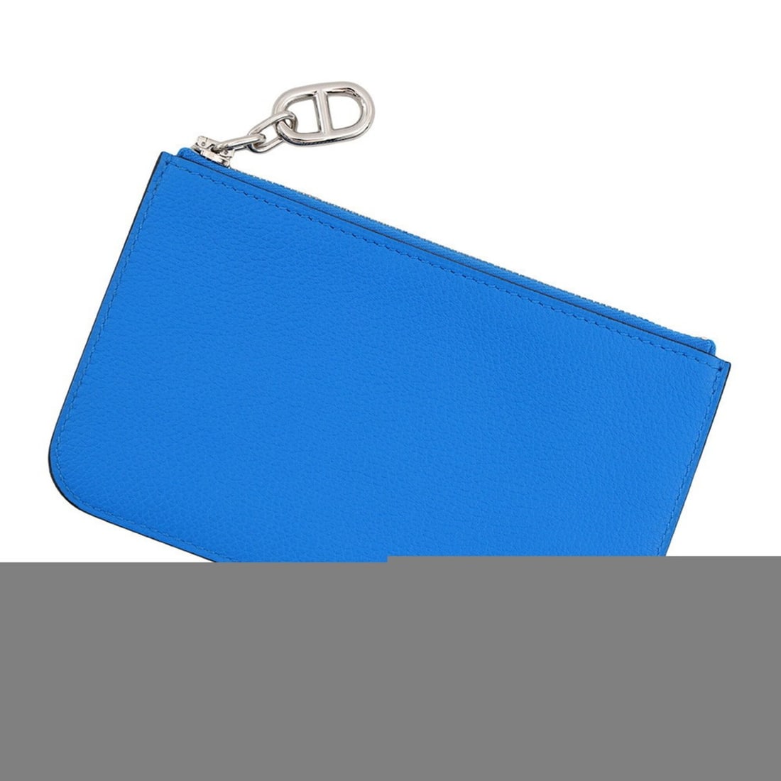 Hermes business card holder/card case, Zip Ango Chaine d'Ancre Blue Hydra Evercolor, K stamp,: --- Catalog ---Category: DesignType: Business card caseColor: Blue hydraGender: WomenClosure: ZipperCategory: GeneralBrand: HermesCountry of Origin: FranceCategory: Physical PropertiesSize (HxWxD): 8.