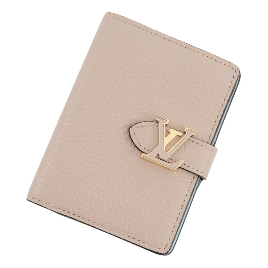 Louis Vuitton Bi-fold Wallet, Taurillon Leather, LV Vertical Wallet Compact M82198 LOUIS VUITTON: --- Catalog ---Category: SizeSize (HxWxD): 12cm x 9cm / 4.72'' x 3.54''Category: DesignType: Wallet (bi-fold)Color: GalleGender: WomenMaterial: Leather Leather/Fur Type: Taurillon leatherCategory: Gen