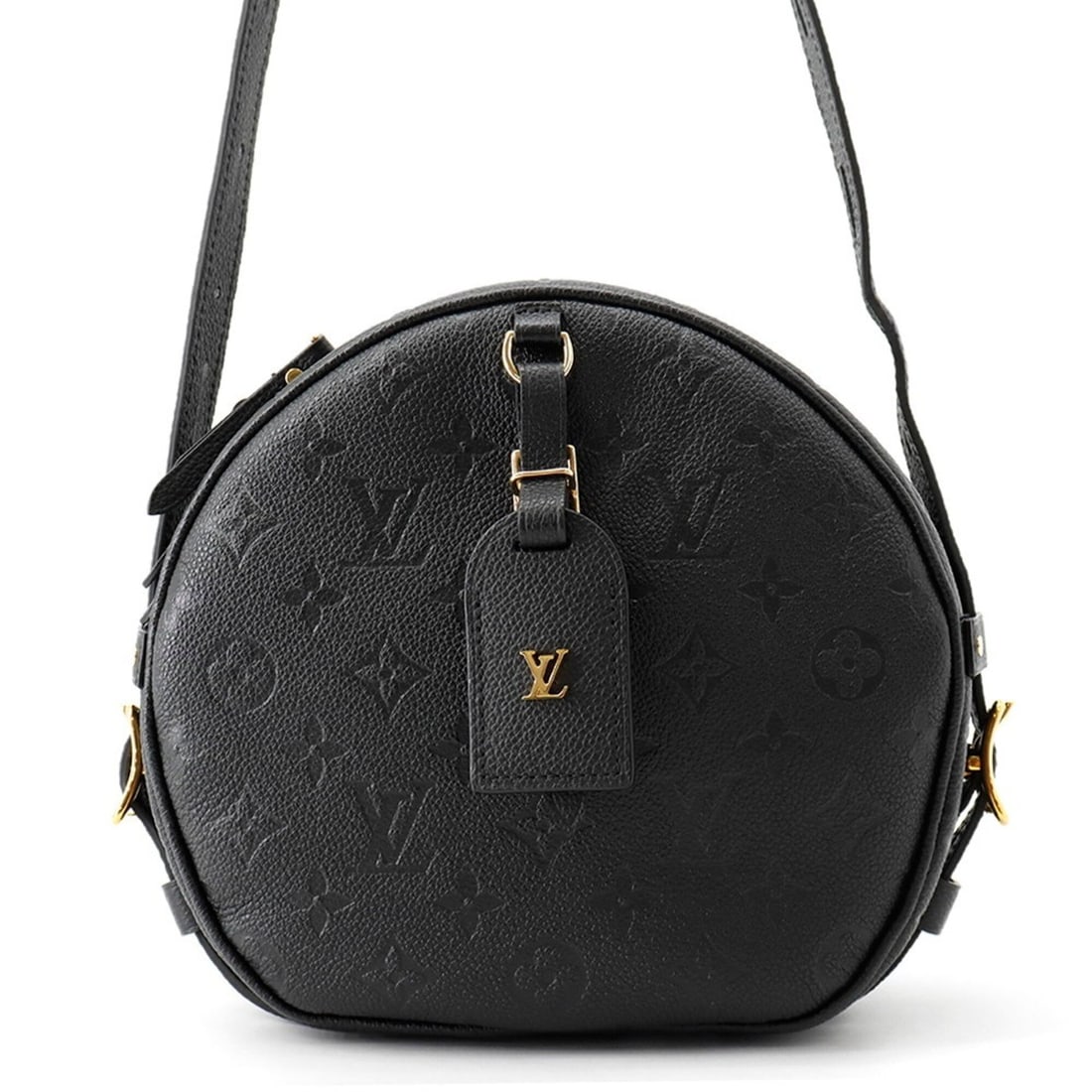 Louis Vuitton Monogram Empreinte Boite Chapeau Souple Shoulder Bag M45649 LOUIS VUITTON Black: --- Catalog ---Category: SizeWeight: 480g / 1.05lb.Size (HxWxD): 19.5cm x 21.5cm x 7.5cm / 7.67'' x 8.46'' x 2.95''Strap Length: 79cm - 131cm / 31.1'' - 51.57''Category: DesignType: Shoulder bagColor: