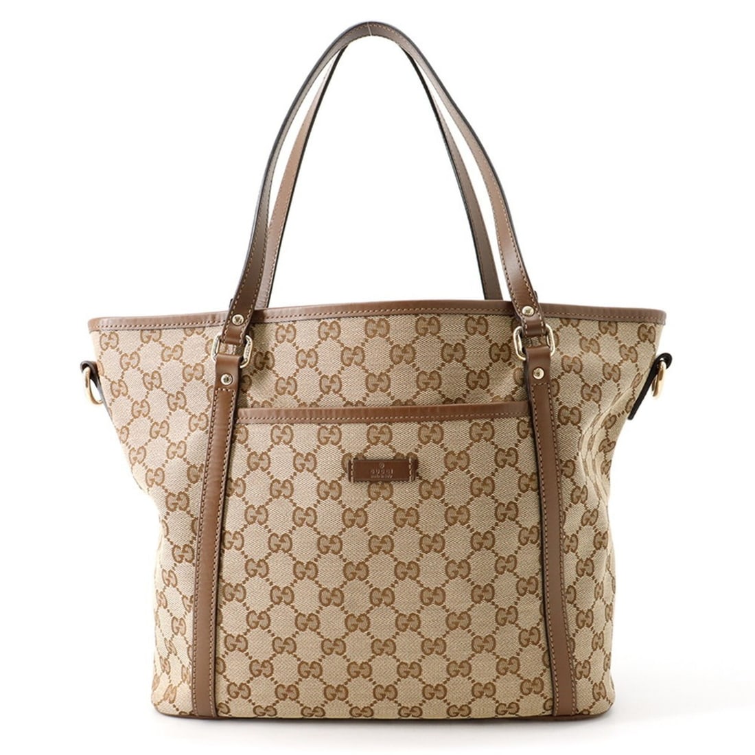 Gucci tote bag GG canvas leather 388929 GUCCI handbag (1 of 15)