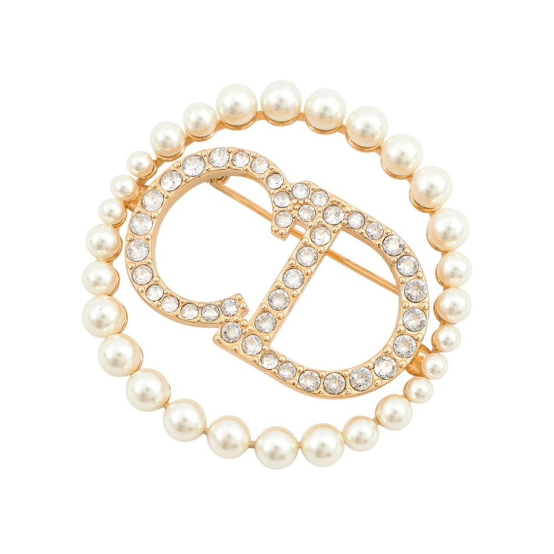 Christian Dior brooch Clair D Lune faux pearl rhinestone women's BROACH: --- Catalog ---Category: SizeSize (HxWxD): 4.5cm x 4.5cm / 1.77'' x 1.77''Category: DesignType: BroochStone: RhinestoneGender: WomenMaterial: MetalCategory: GeneralBrand: Christian Dior--- Item List -